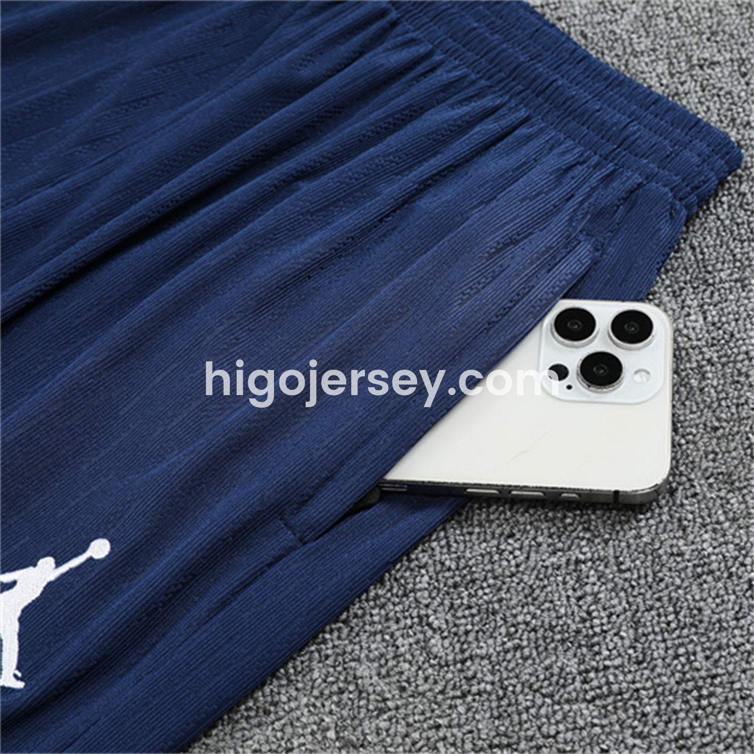 Higojerseys-Paris Saint-Germain PSG 25-26 Long Sleeve Training Set - JD White Wing Royal Blue Top and Pants