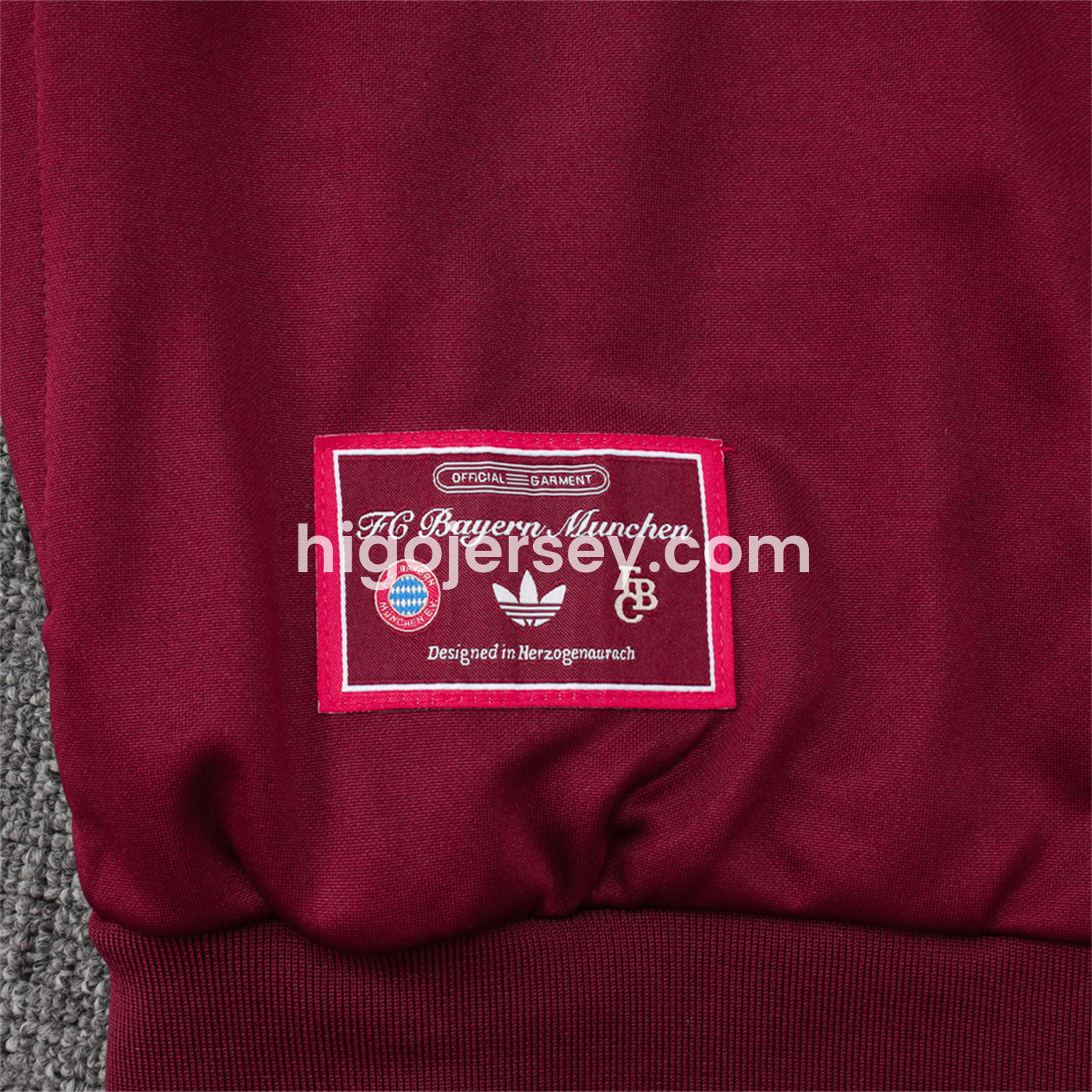 Higojerseys-Bayern Munich 25-26 Originals Terrace Icon Jacket Training Tracksuit - Deep Red