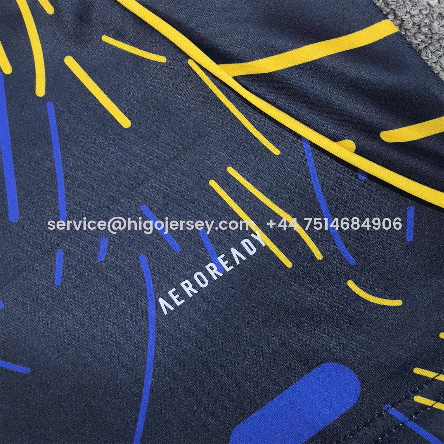 Higojerseys-Leeds United 25-26 Yellow Stripes Blue Special Jersey - Fans Version