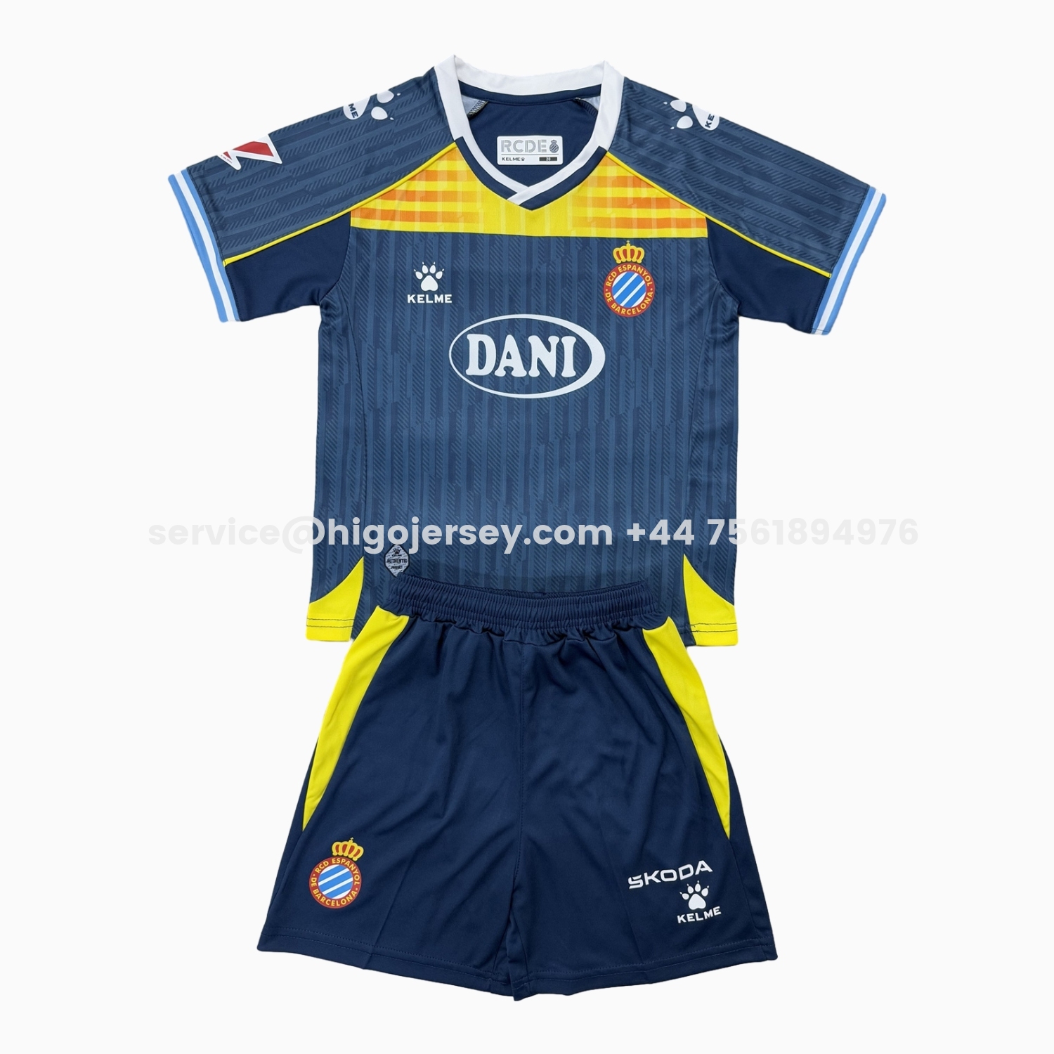 Higojerseys-RCD Espanyol 25-26 Third Men's Adult Jersey Set - Fans Version
