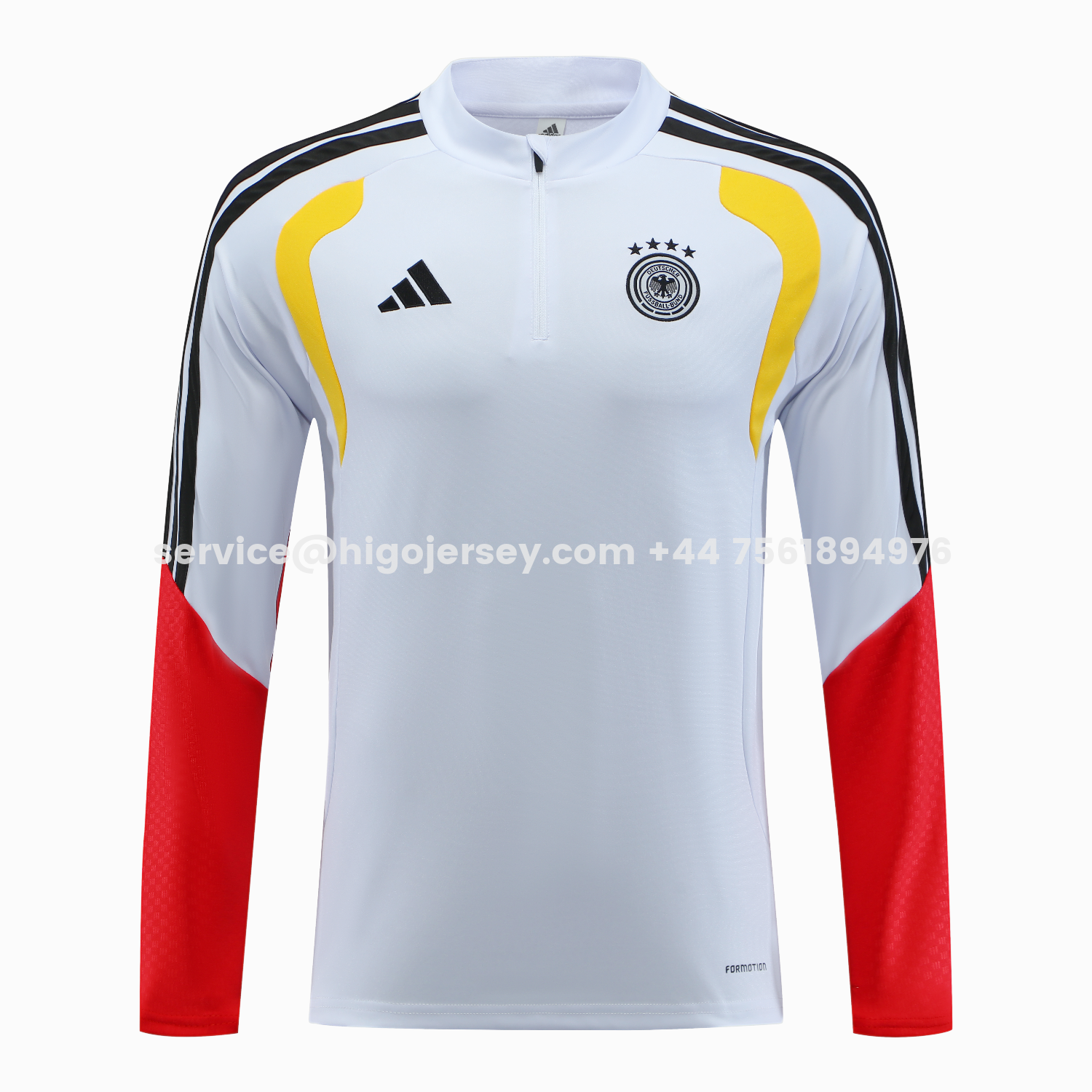 Higojerseys-Germany 2026 Kids Long Sleeve Training Set - White Top & Pants