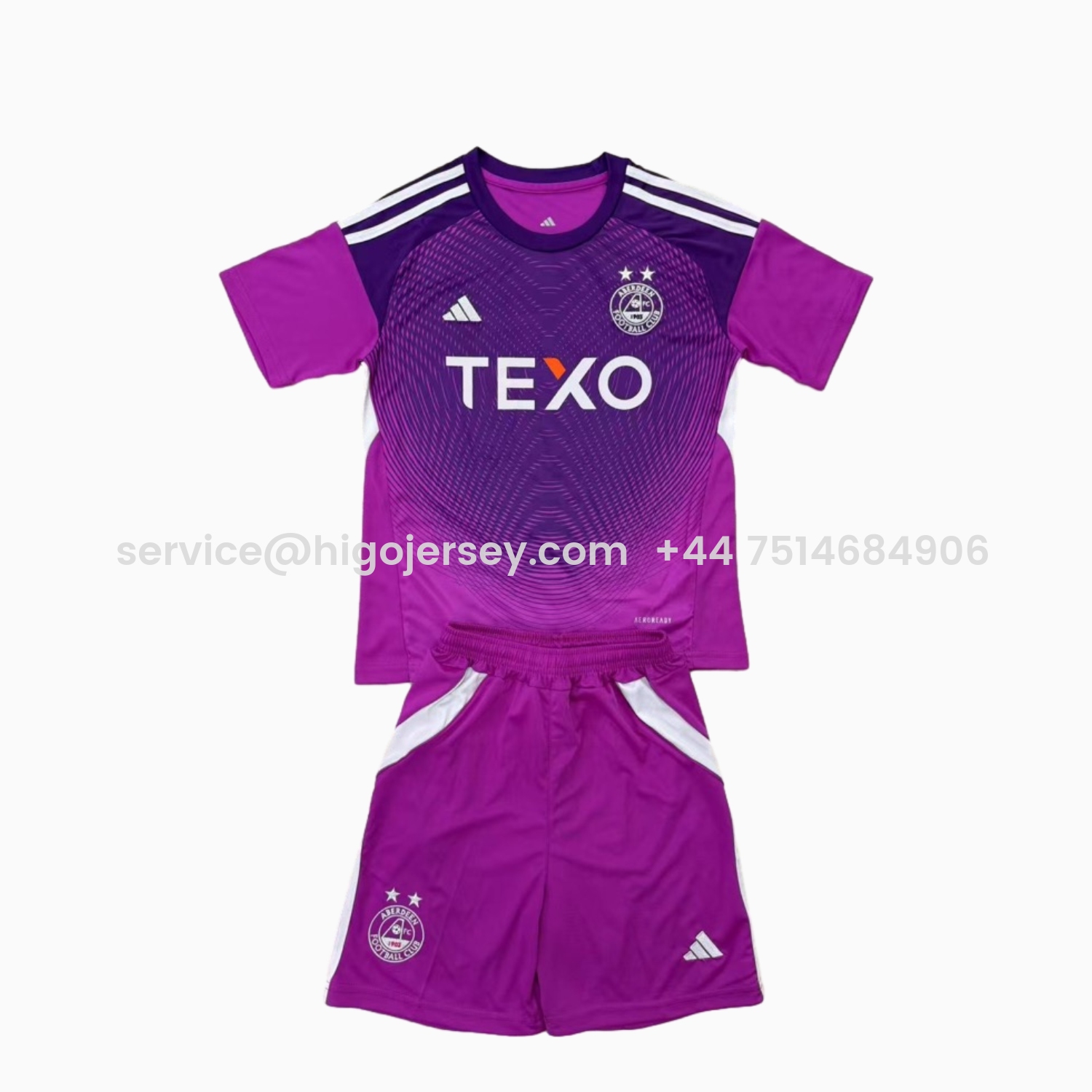 Higojerseys-Aberdeen 25-26 Purple Goalkeeper Men's Adult Jersey Set - Fans Version