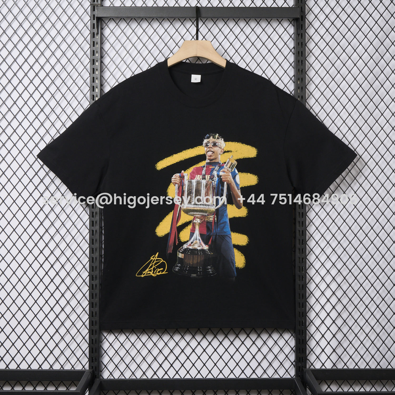 Higojerseys-Barcelona Yamal Copa Del Rey Unisex Pure Cotton T-shirt