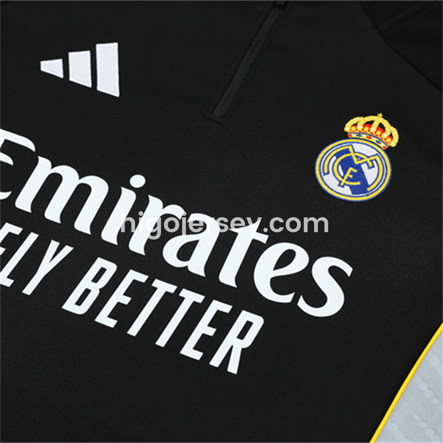 Higojerseys-Real Madrid 25-26 Kid Long Sleeves Training Set - Black Top & Black Pants