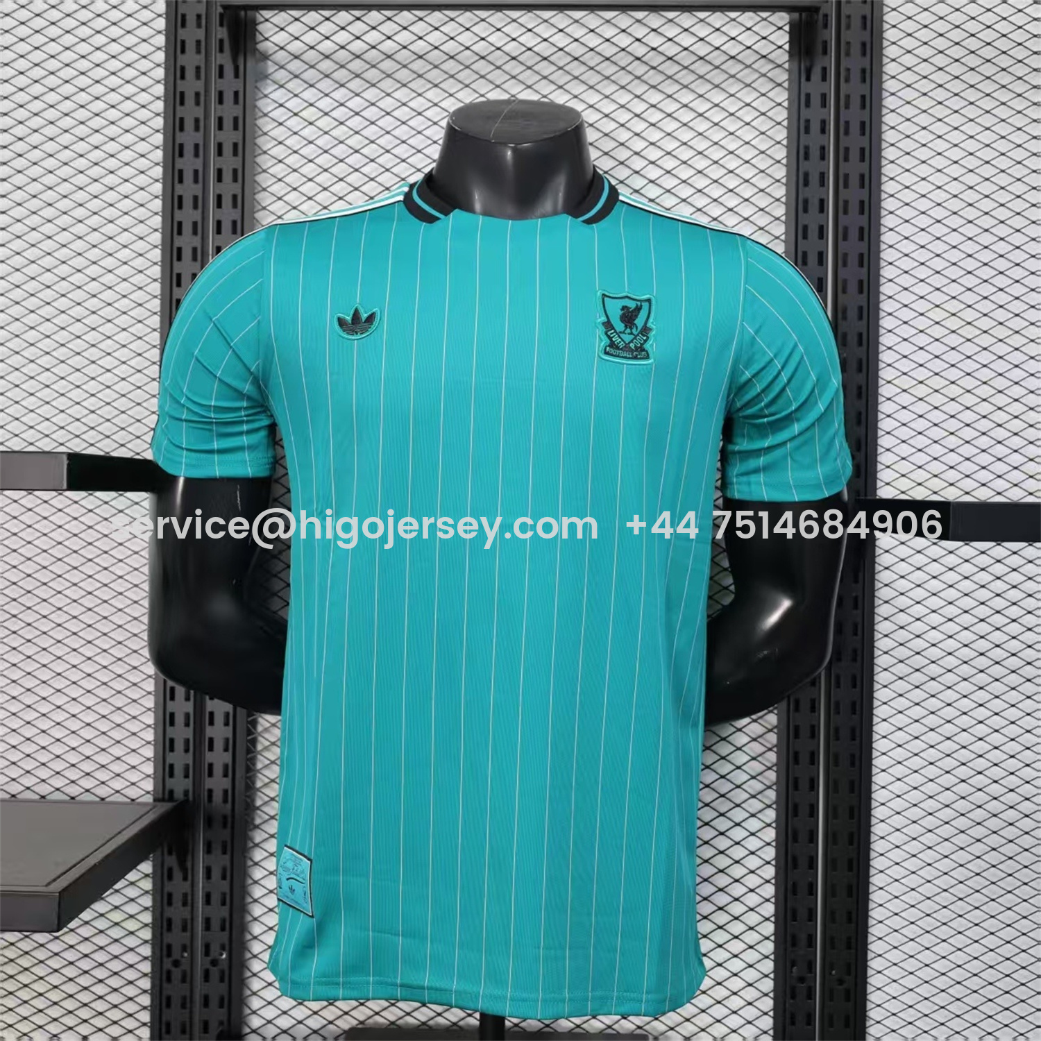 Higojerseys-Liver.pool 25-26 Icon Range Travel Special Edition Cyan Jersey - Player Version