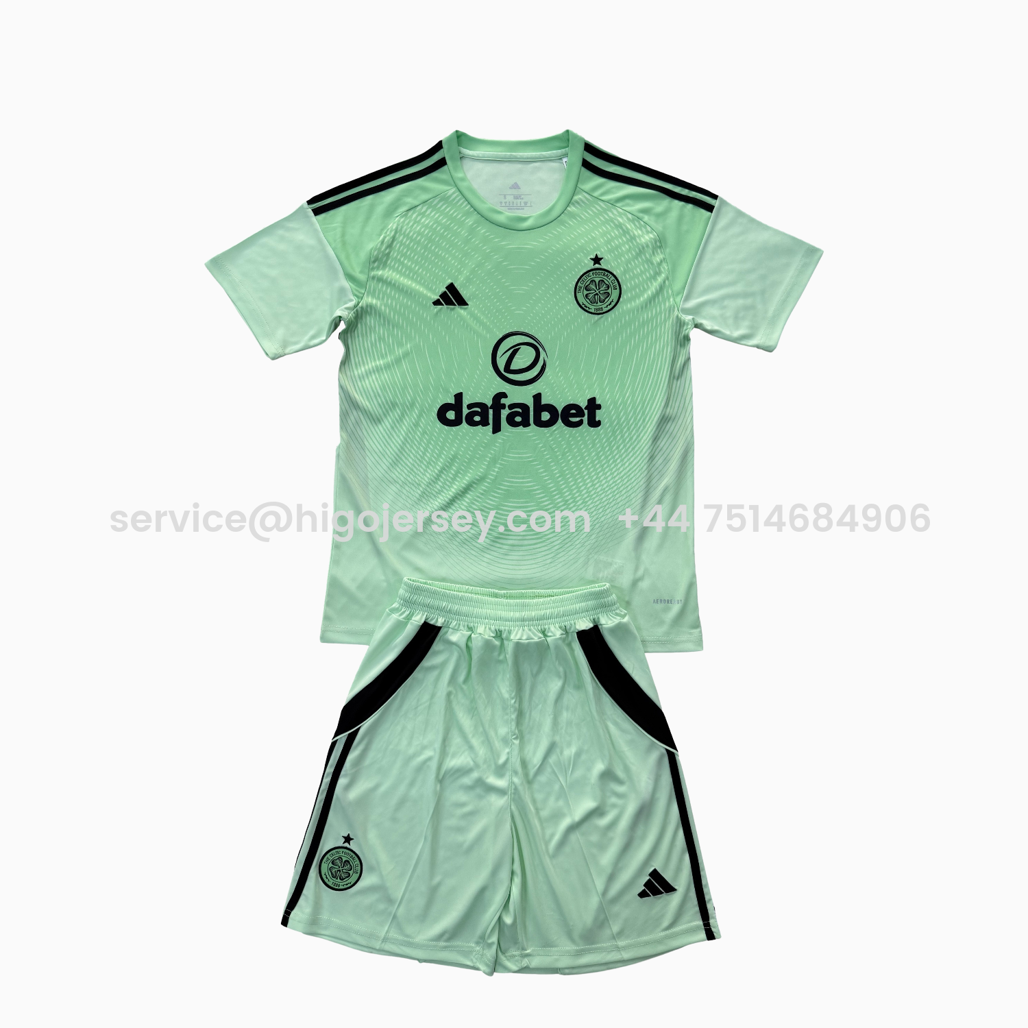 Higojerseys-Celtic 25-26 Green Goalkeeper Men's Adult Jersey Set - Fans Version