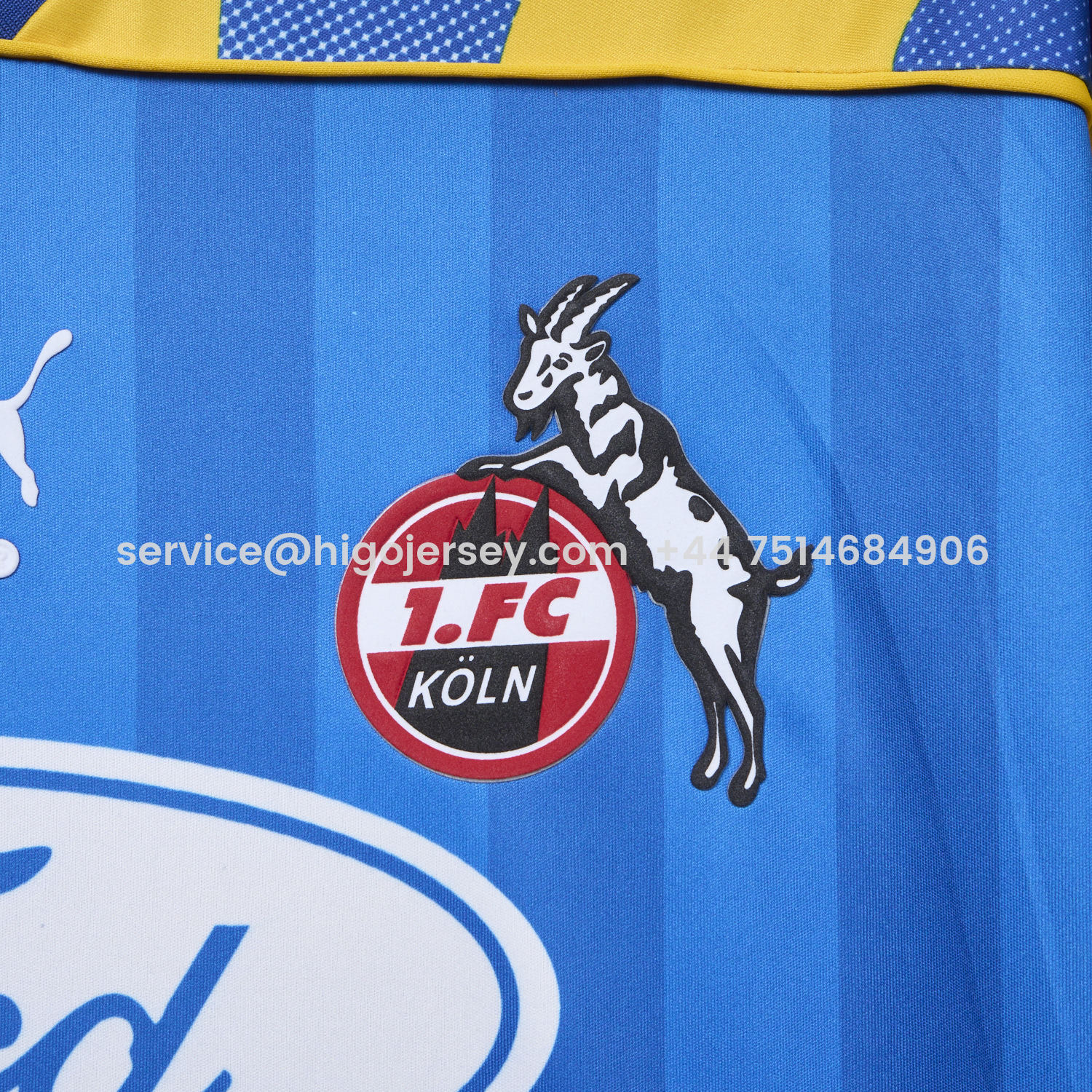 Higojerseys-Retro 1. FC Köln 1995-96 Away Blue Jersey