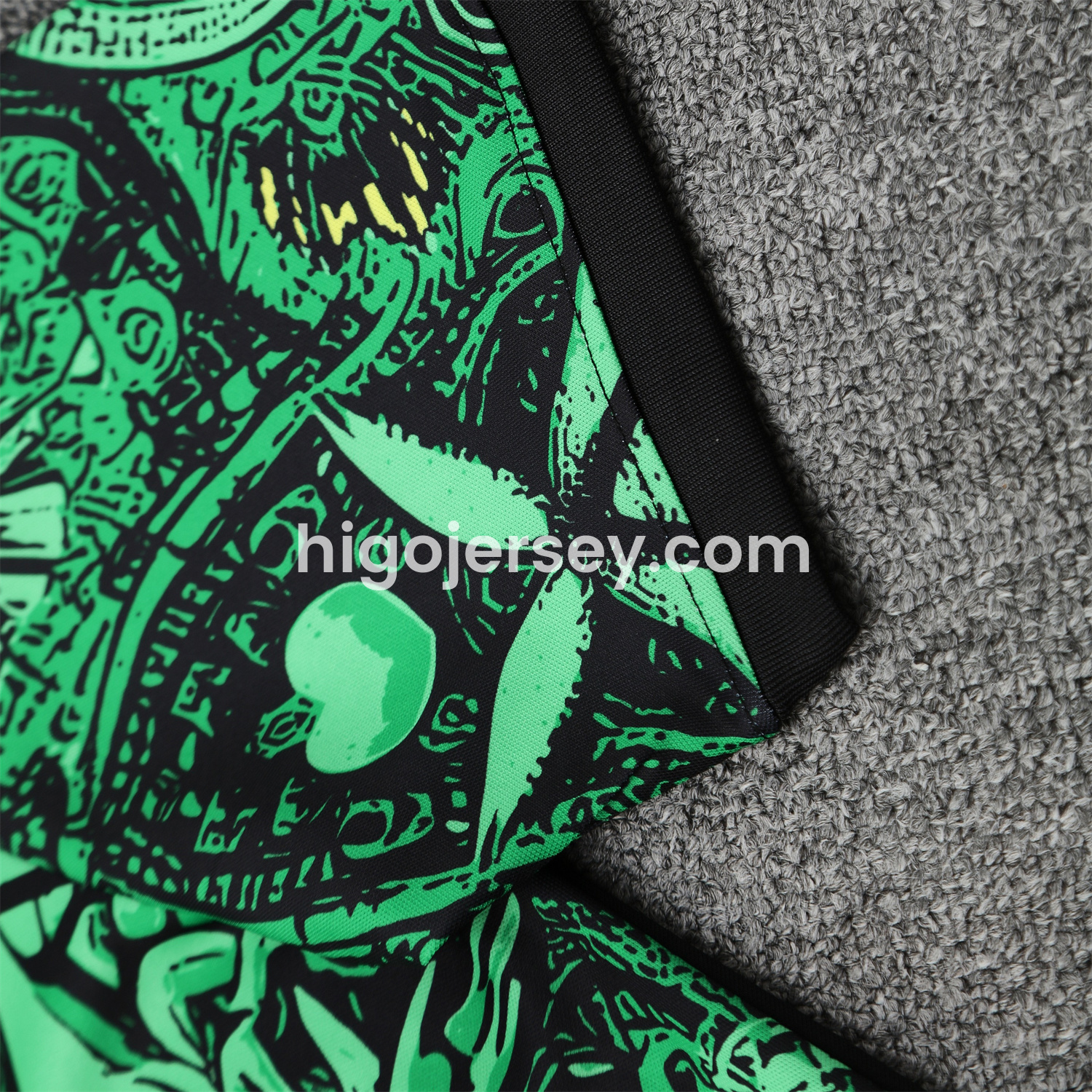 Higojerseys-Brazil 25-26 Green Jesus Statue Short-Sleeve Training Set - Green Top & Black Shorts