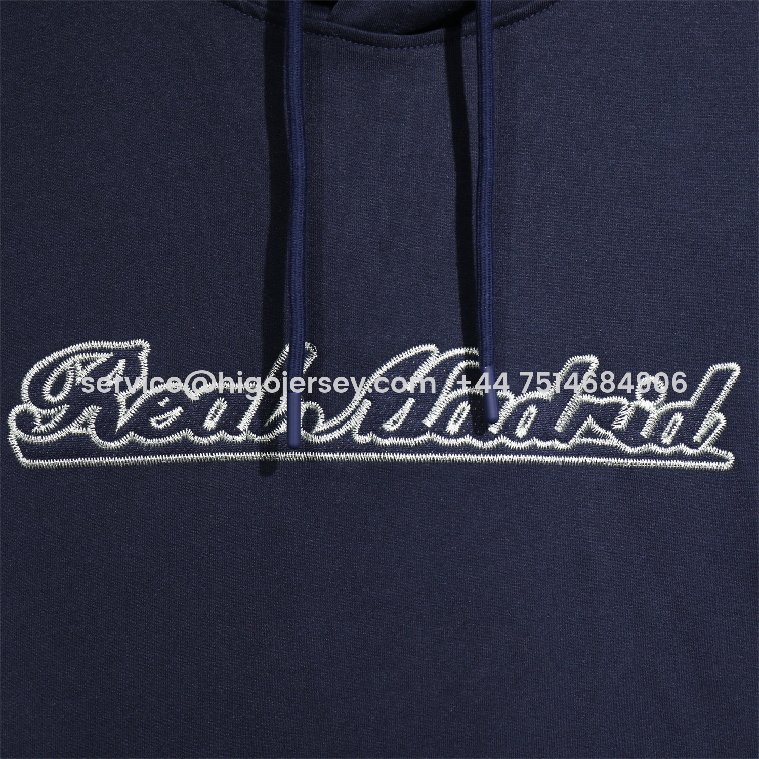 Higojerseys-Real Madrid 25-26 Pure Color Training Hoodie Set - Deep Blue Hoodie and Deep Blue Pants