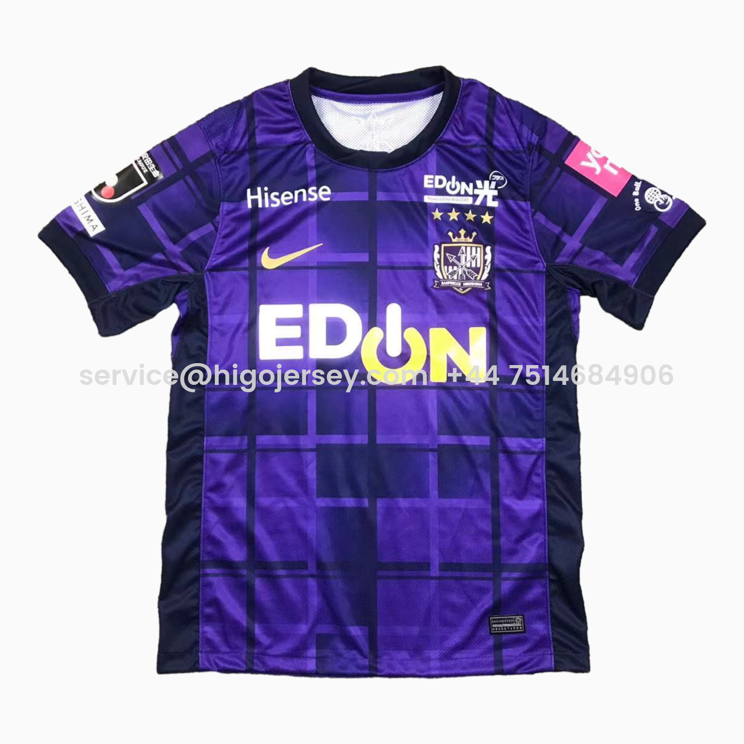 Higojerseys-Sanfrecce Hiroshima 25-26 Home Jersey - Fans Version