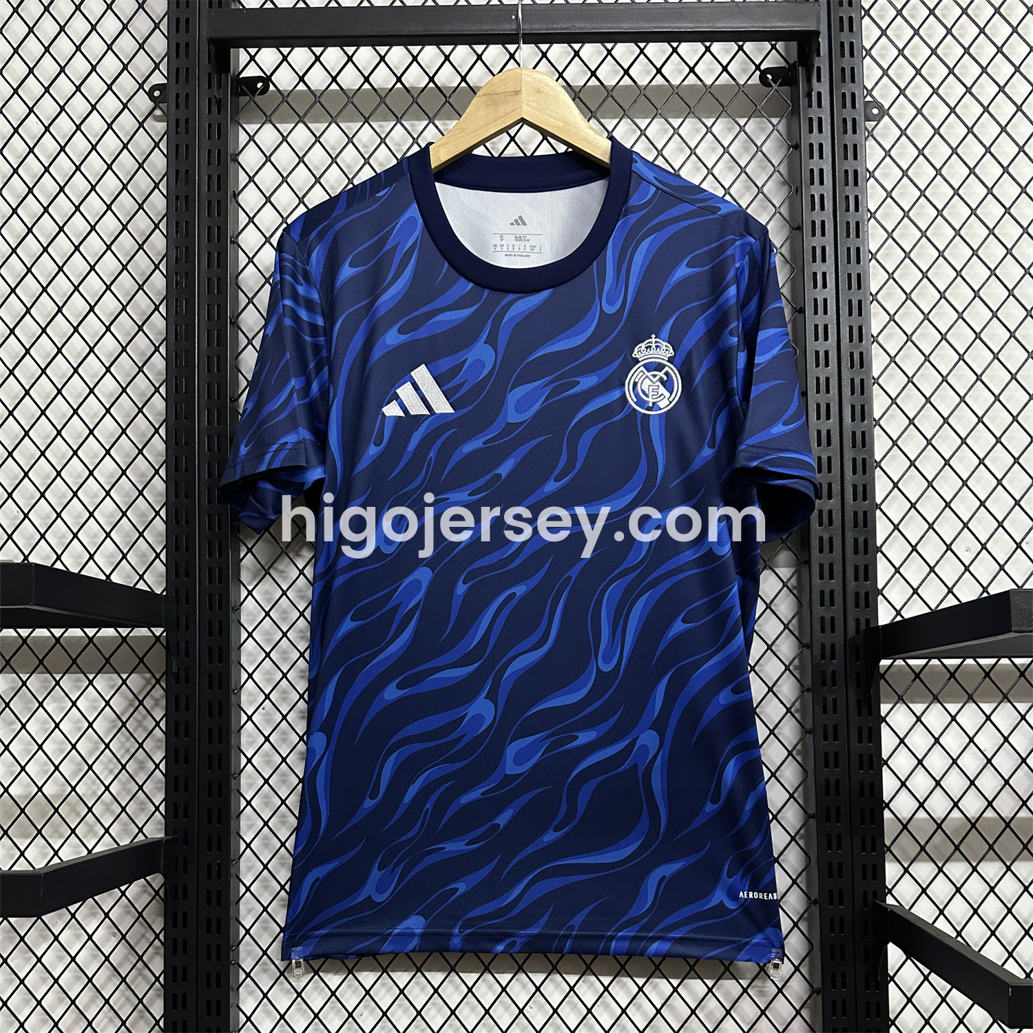 Higojerseys-Real Madrid 24-25 Blue Black Ripple Special Edition Jersey - Fans Version