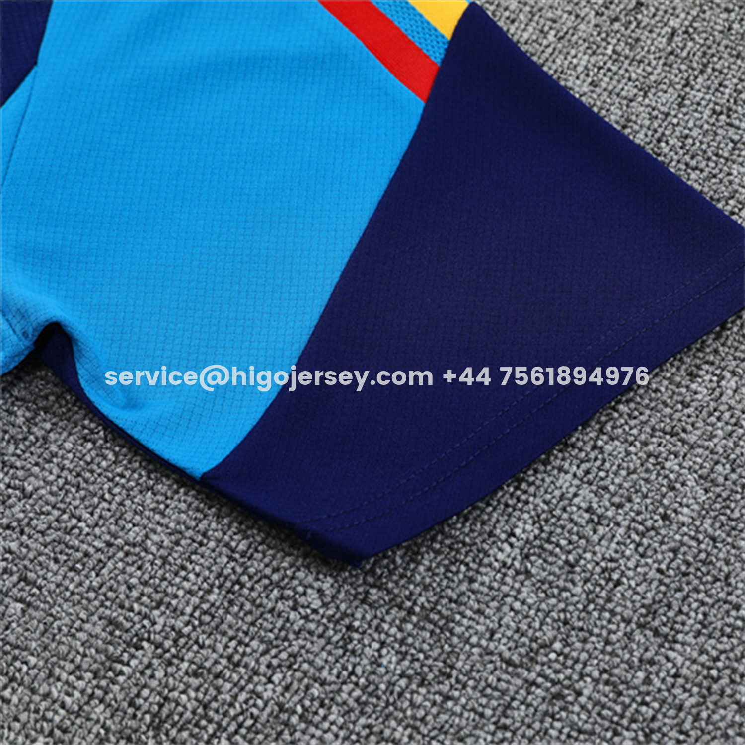 Higojerseys-Spain 2026 Kids Short-Sleeve Training Set - Lake Blue Top & Shorts