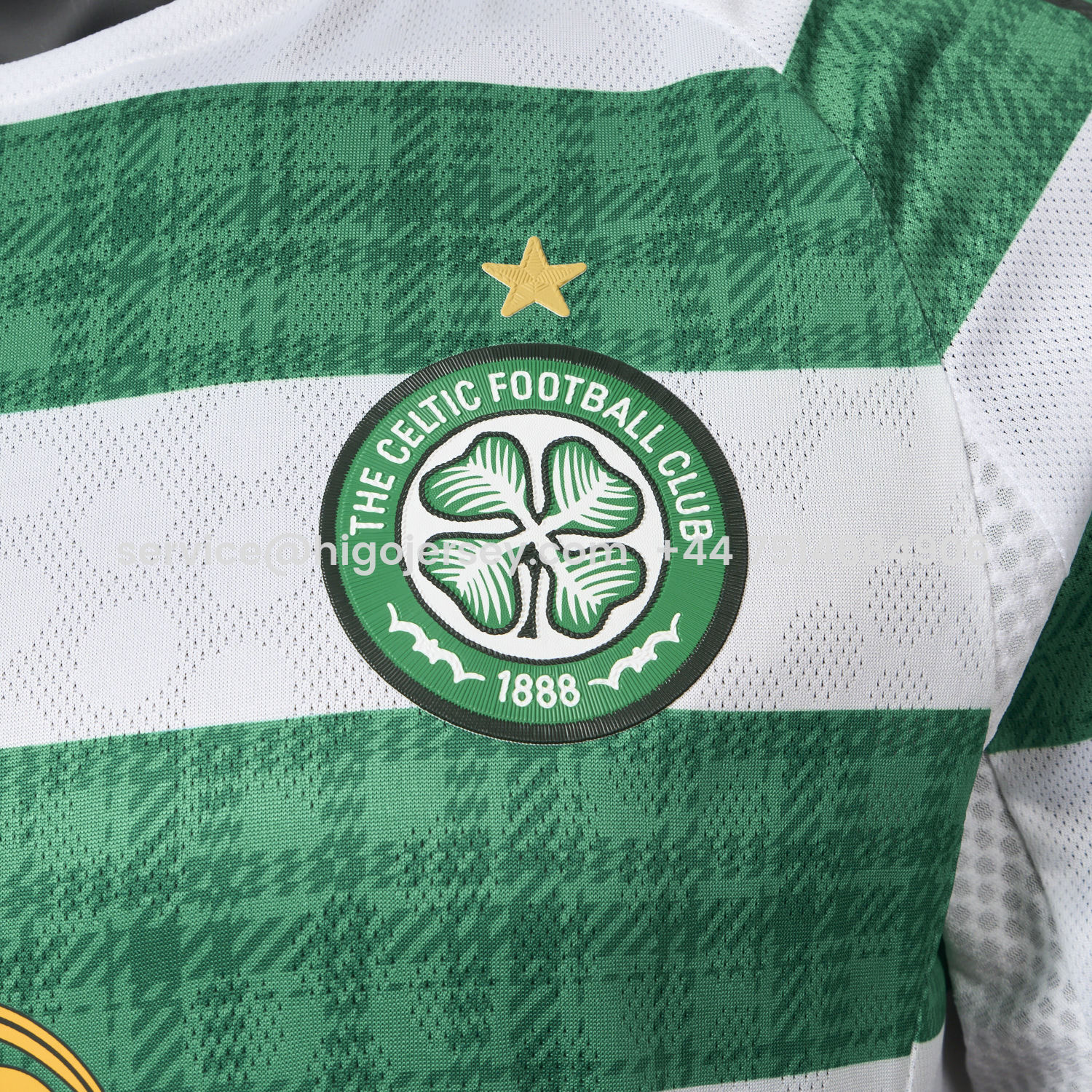 Higojerseys-Celtic 25-26 Home Green White Stripes Jersey - Player Version