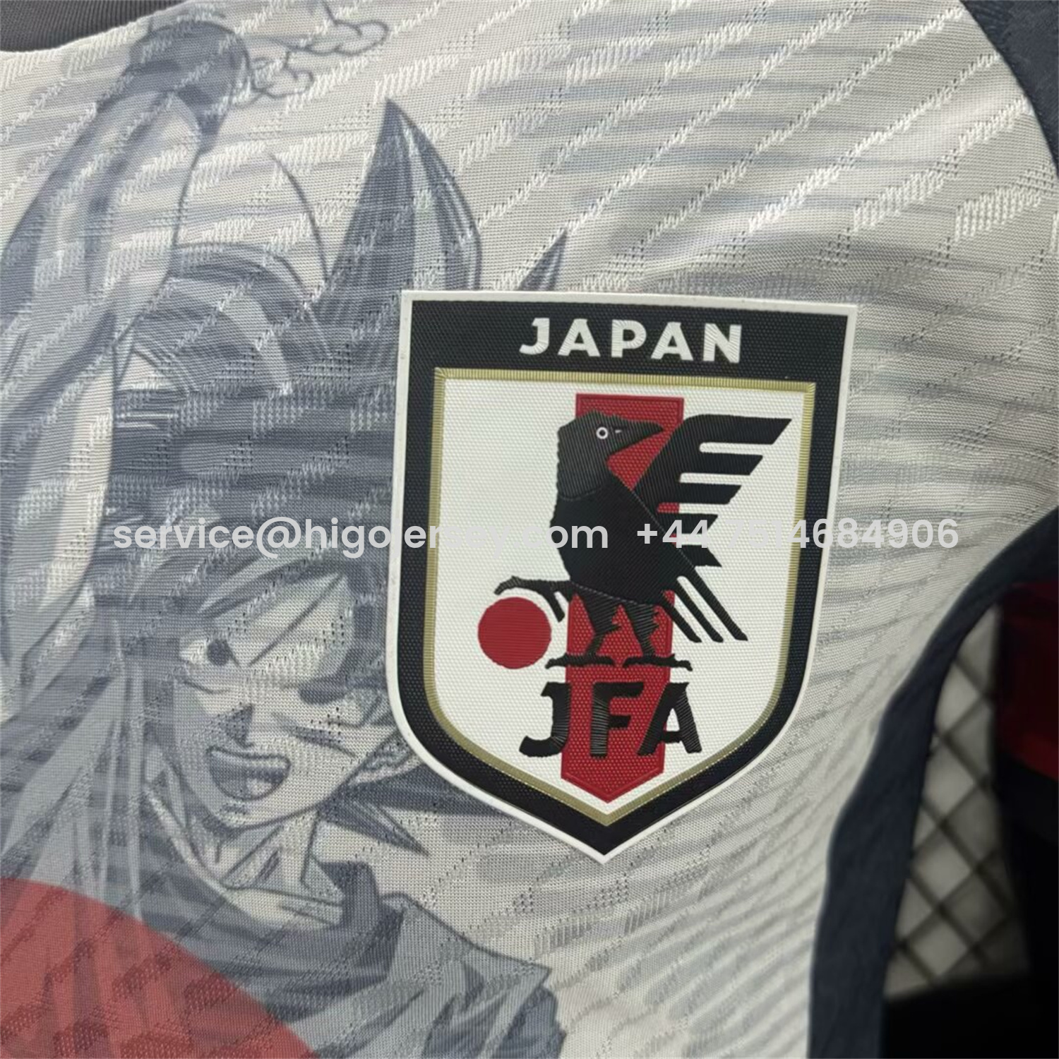 Higojerseys-Japan 25-26 Dragon Ball Goku Sketch White & Red Special Jersey - Player Version