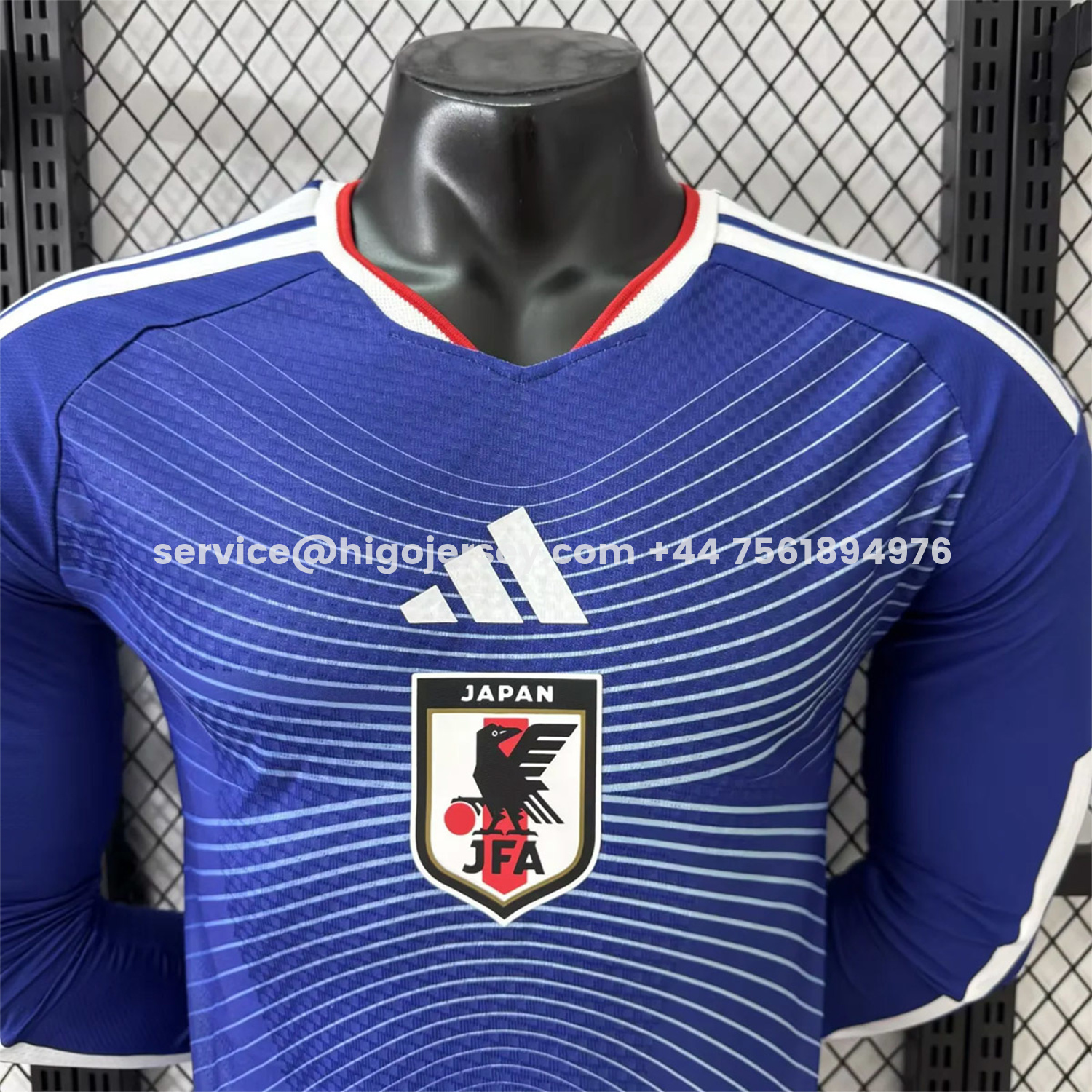 Higojerseys-Japan 2026 Home Deep Blue Long Sleeves Jersey - Player Version