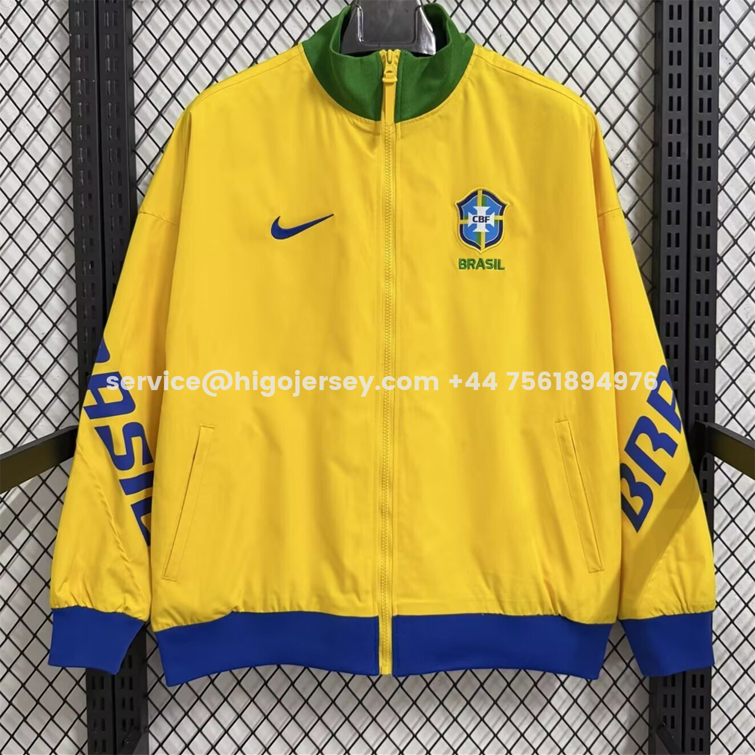Higojerseys-Brazil 2026 Windbreaker Jacket - Yellow