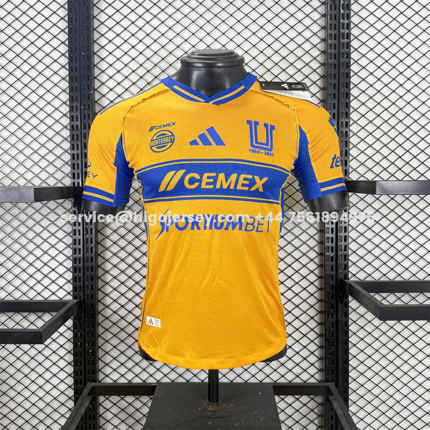 Higojerseys-Tigres UANL 25-26 Home Jersey With All Sponsors - Player Version