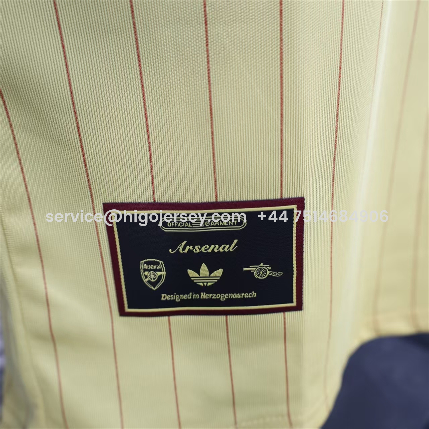 Higojerseys-Arsenal 25-26 Trefoil Yellow Travel Jersey - Player Version