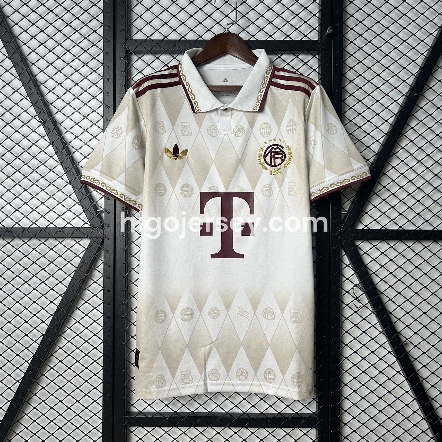 Higojerseys-Bayern Munich 2025 125th Anniversary Diamond Pattern Special Edition Jersey - Fans Version