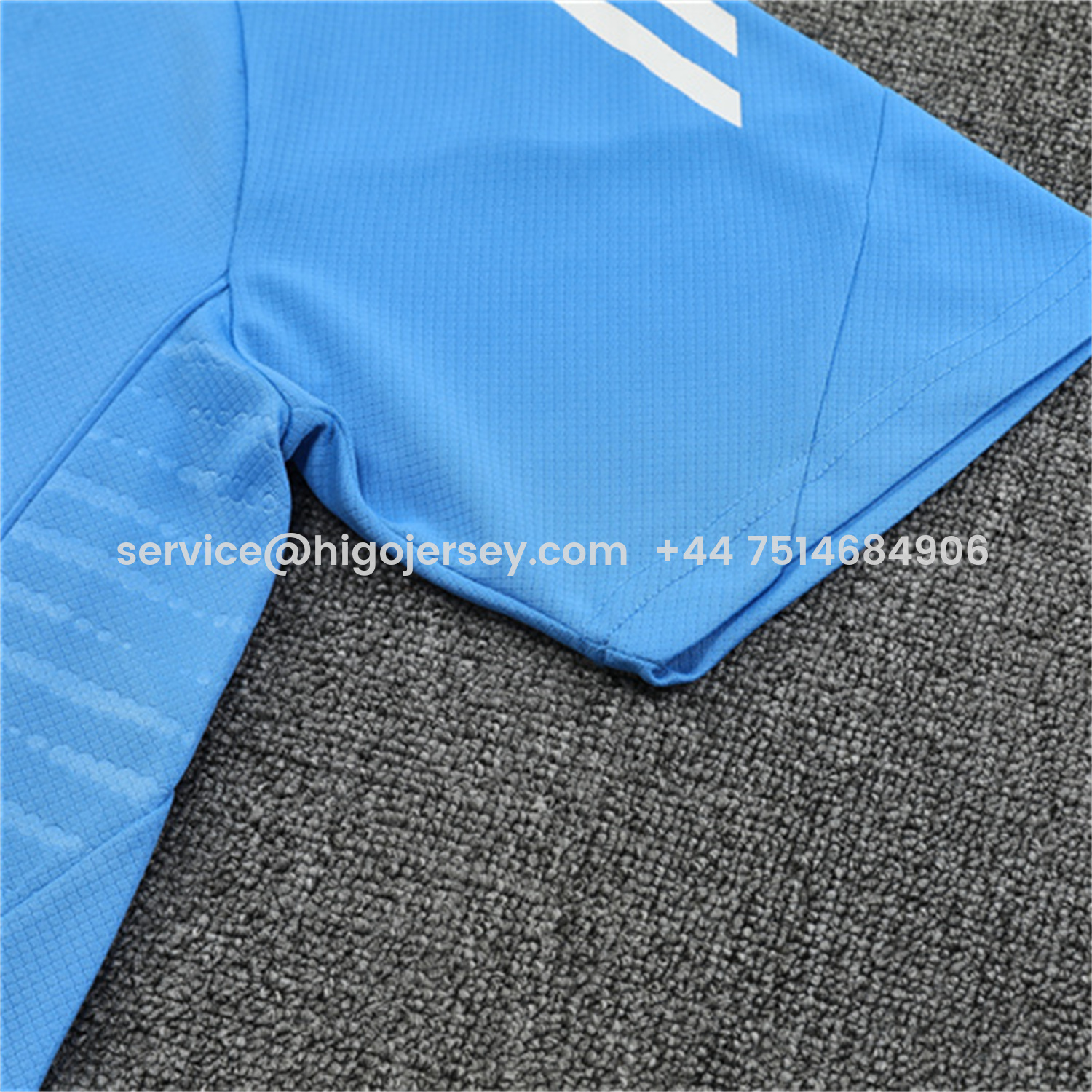 Higojerseys-Real Madrid 25-26 Short-Sleeve Training Set - Sky Blue Top and Sky Blue Shorts