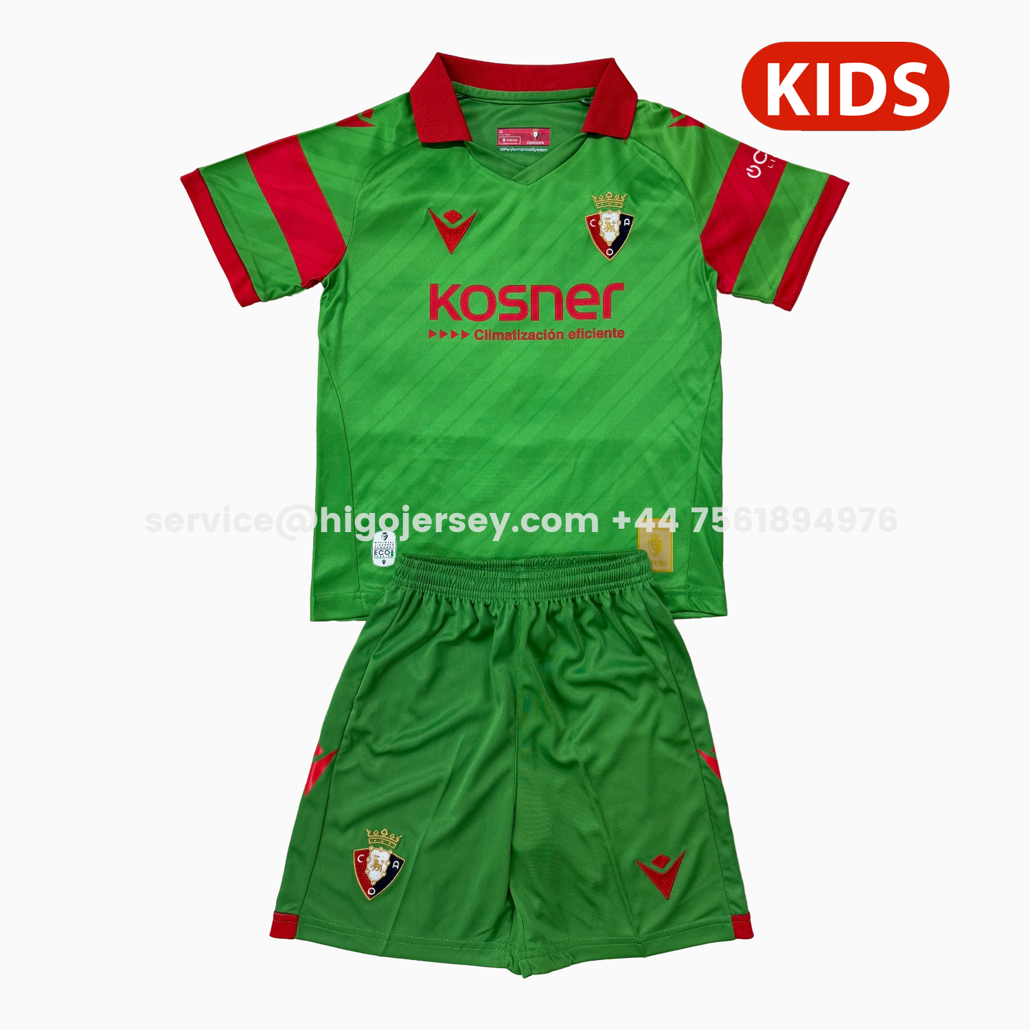 Higojerseys-Osasuna 25-26 Away Kids Kit