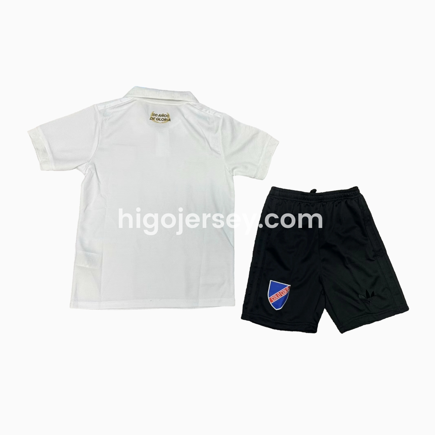 Higojerseys-Colo Colo 2025 Centenary Special Edition Unsponsored Kids Kit