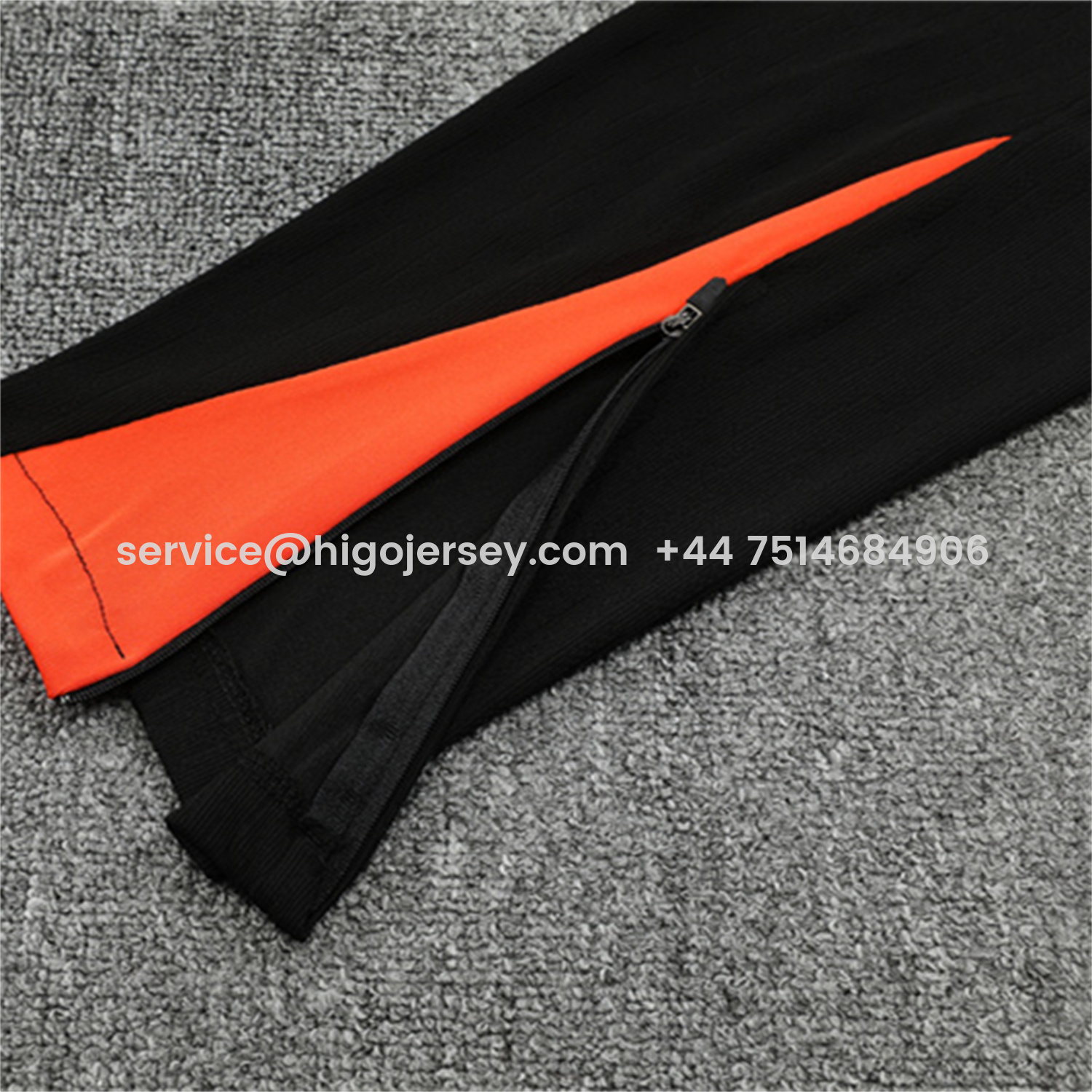 Higojerseys-Brazil 25-26 Kids Long Sleeve Training Set - Player Version - Orange Top and Black Pants