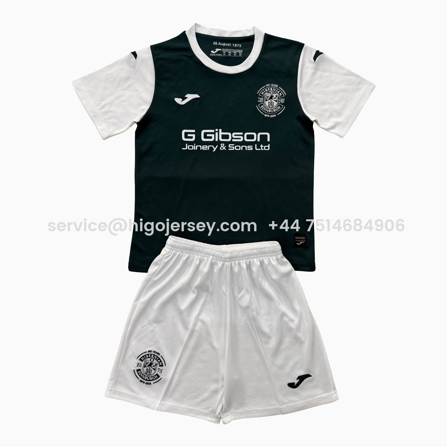 Higojerseys-Hibernian 25-26 Home Kids Kit