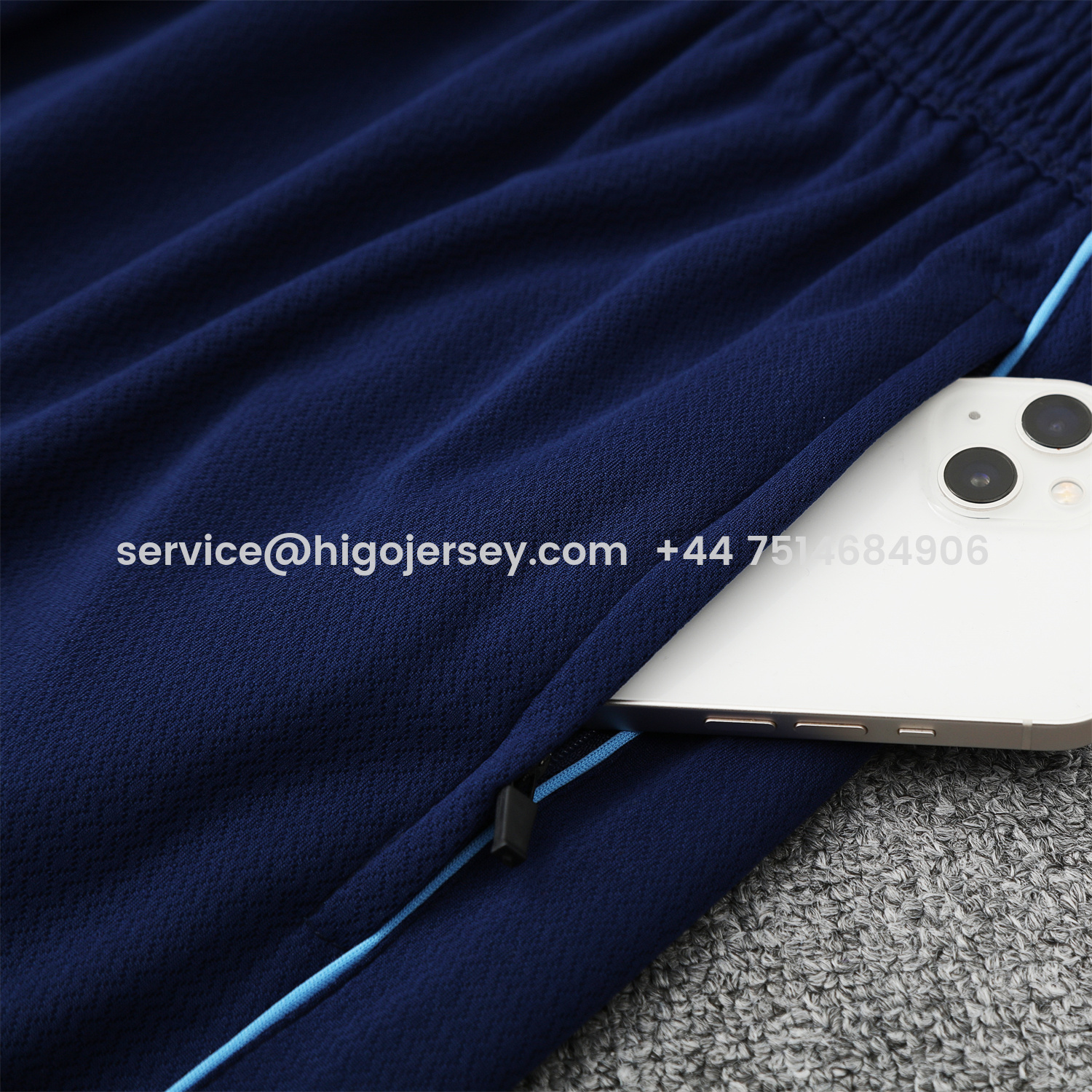 Higojerseys-Manchester City 25-26 Short-Sleeve Training Set - Light Blue Top & Deep Blue Shorts