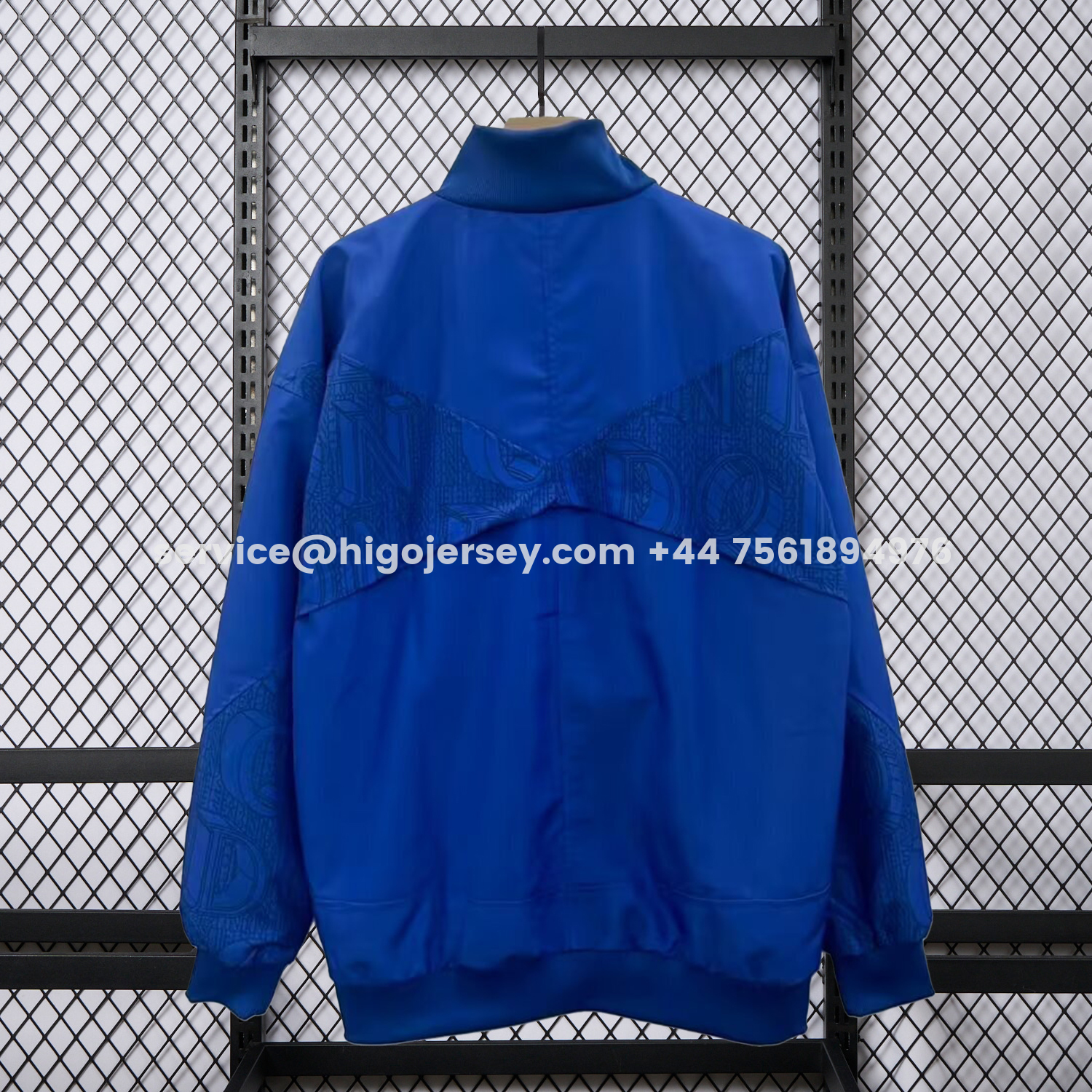Higojerseys-C.H.E.L.S.E.A 25-26 Subtle Letter Pattern Windbreaker Jacket - Blue
