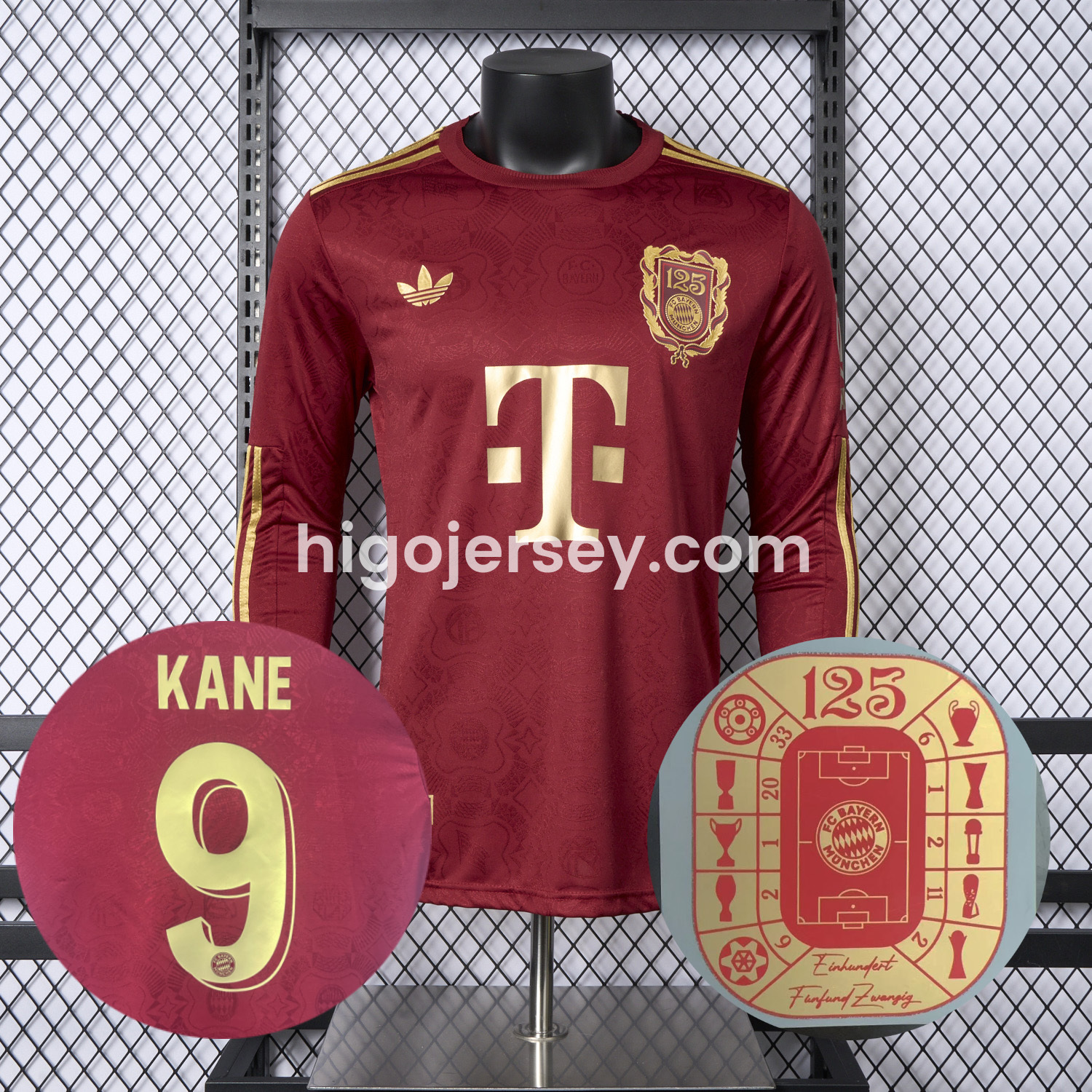 Higojerseys-Bayern Munich 2025 125th Anniversary Long Sleeves Jersey - Player Version