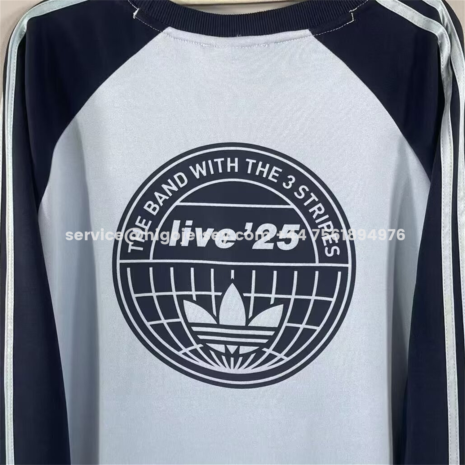 Higojerseys-Adidas 25-26 Oasis Originals Tour Light Blue Long Sleeves Jersey - Fans Version