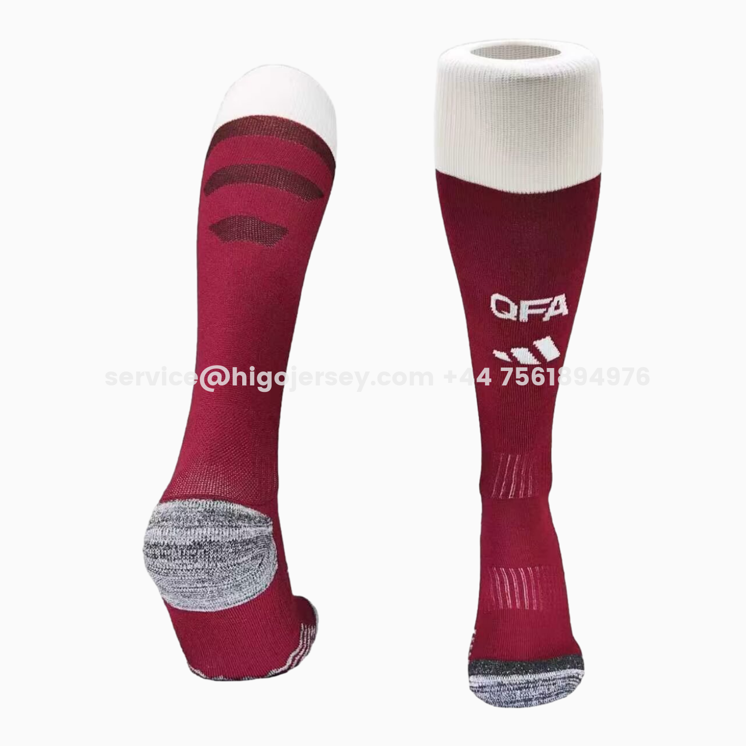 Higojerseys-Qatar 2026 Home Socks - Red