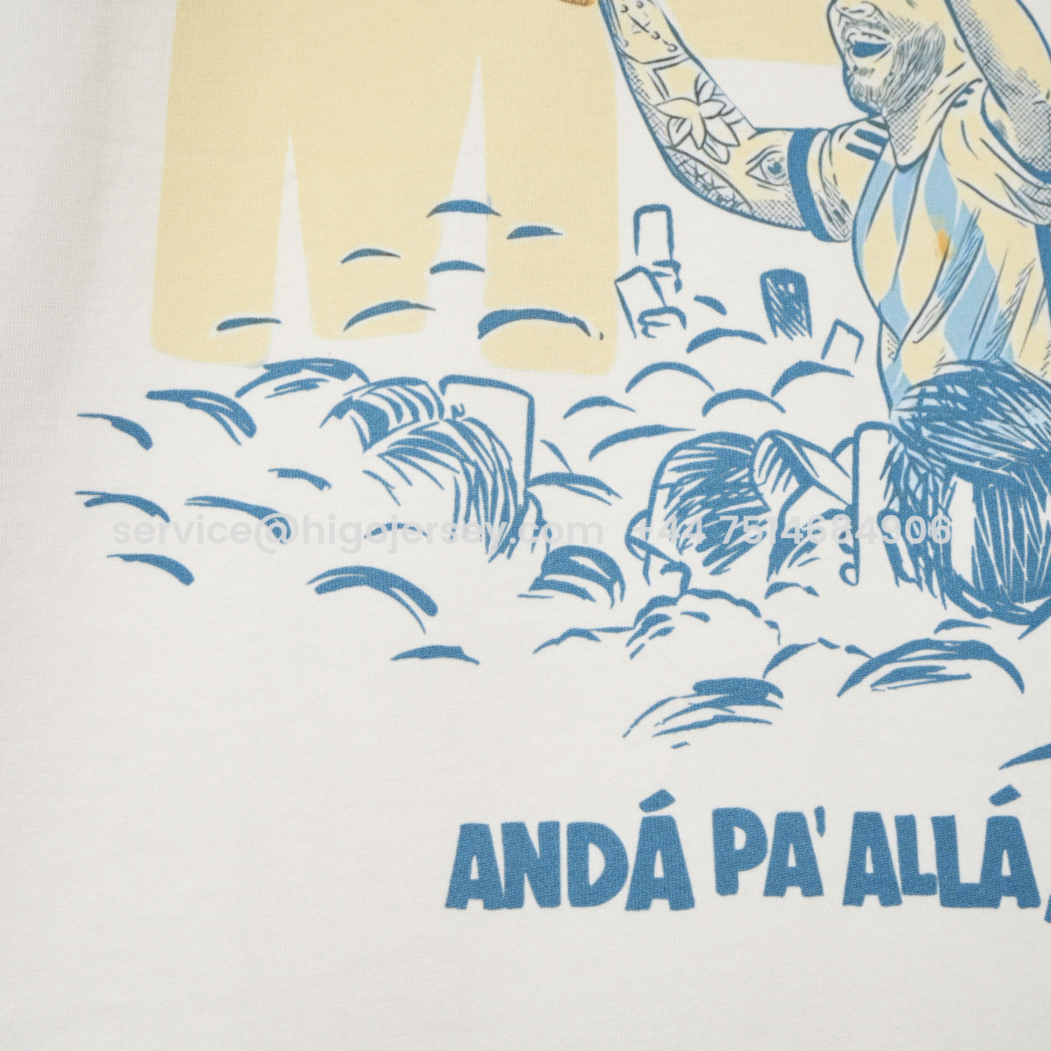 Higojerseys-Argentina Messi World Cup Anda Pa Alla Bobo Unisex Pure Cotton T-shirt