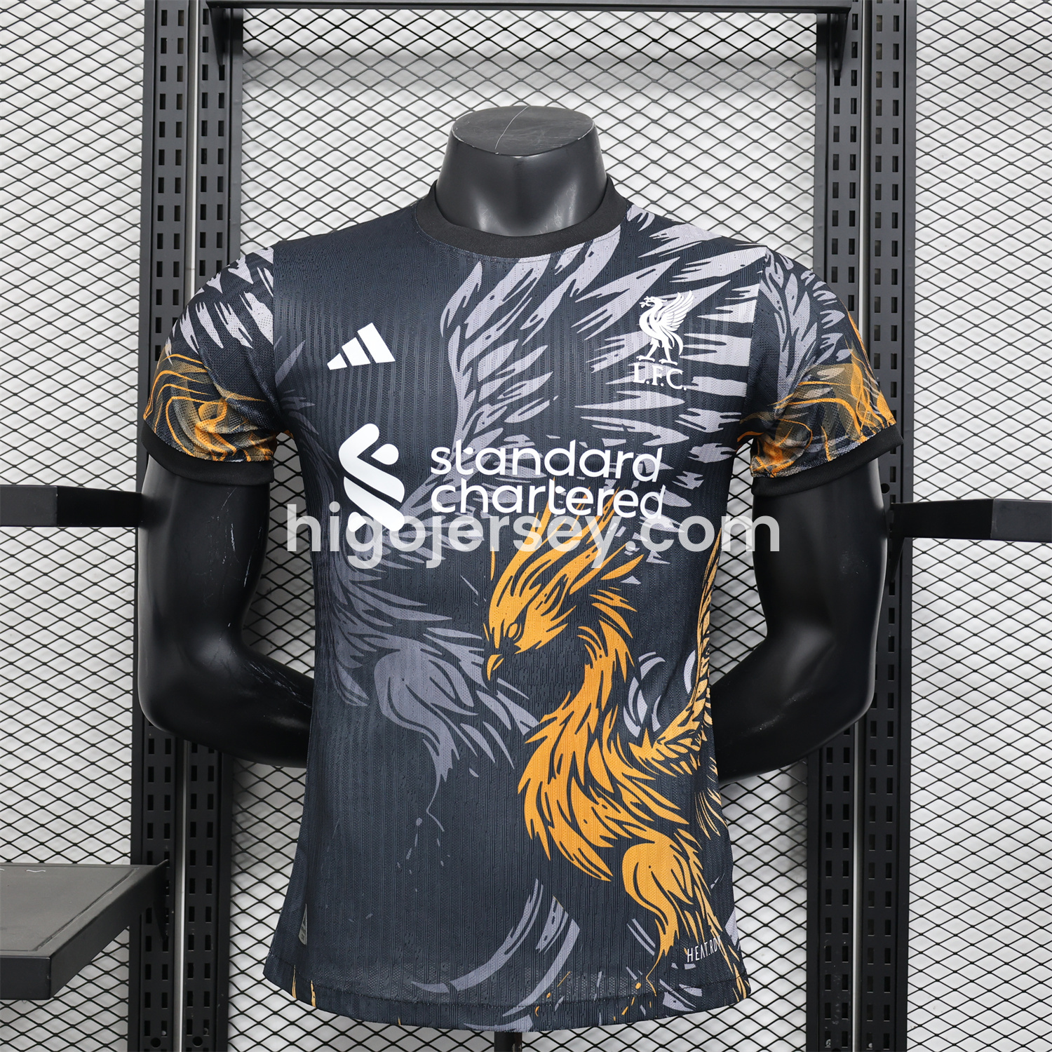 Higojerseys-Liver.pool 25-26 Orange Liver.pool Bird Black Special Jersey - Player Version