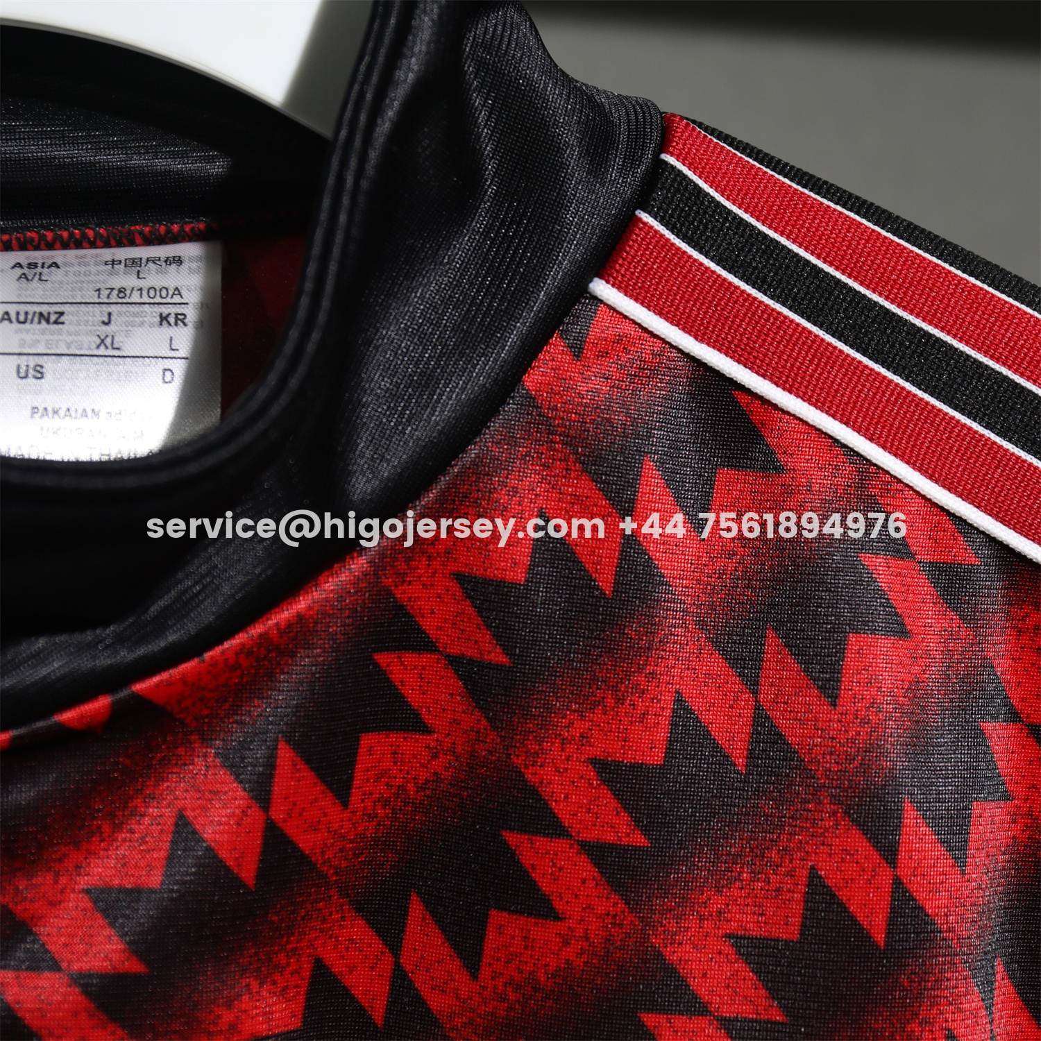 Higojerseys-Manchester United 25-26 Training Set - Red Black Top and Black Pants