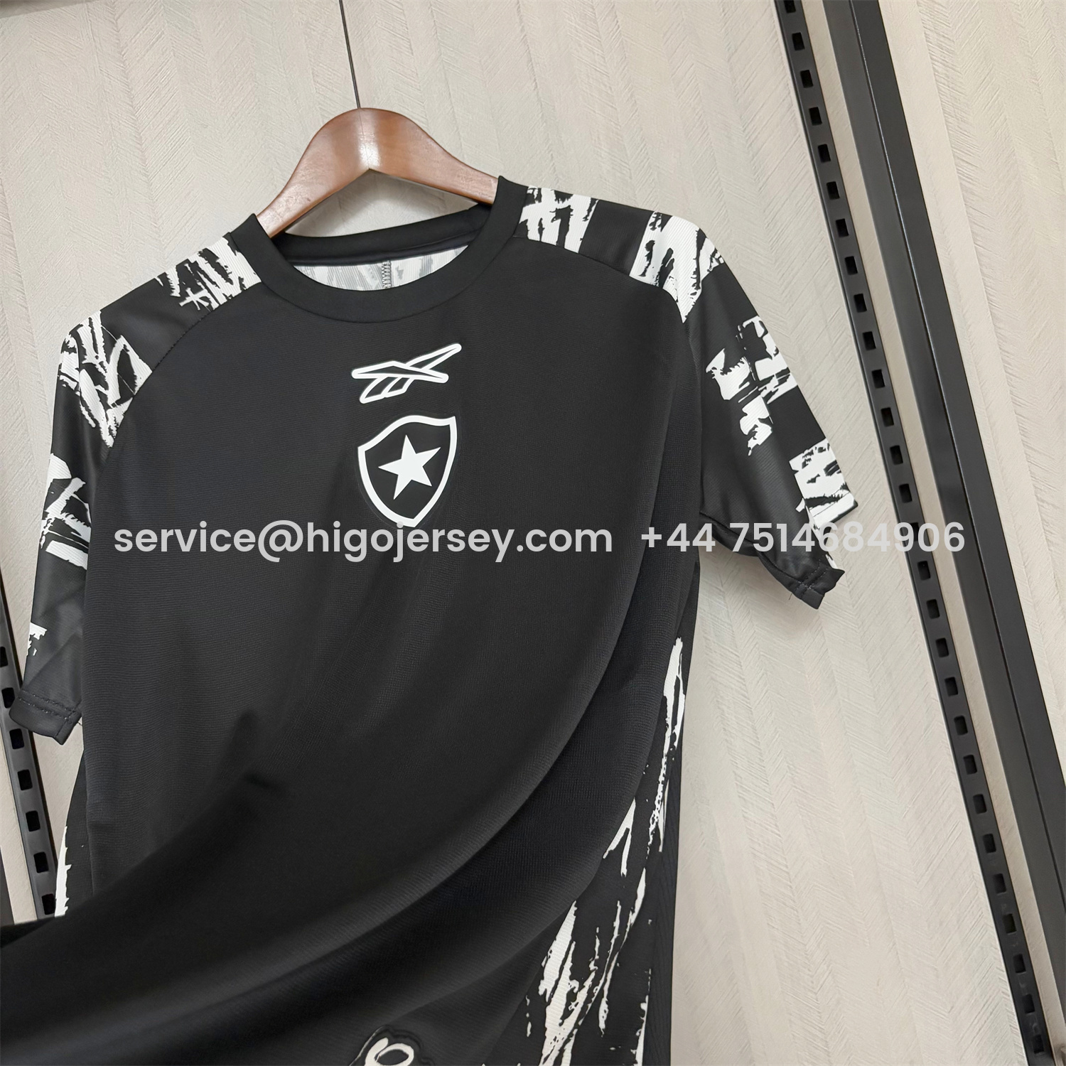 Higojerseys-Botafogo 25-26 Black Pre-Match Jersey - Fans Version