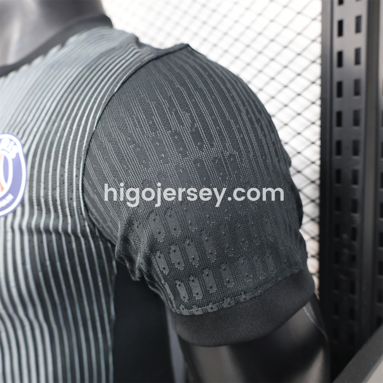 Higojerseys-Paris Saint-Germain PSG 25-26 Black GK Goalkeeper Unsponsored Jersey - Player Version
