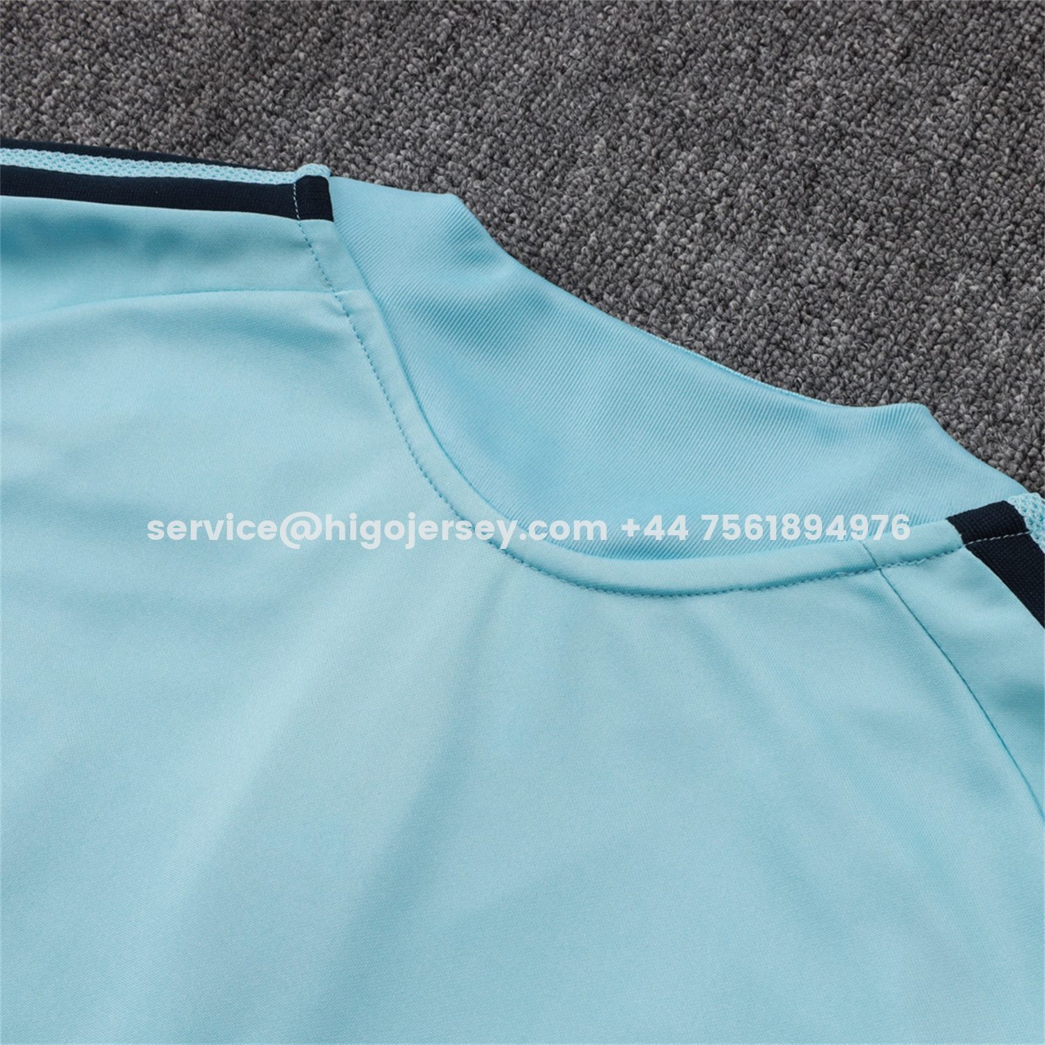 Higojerseys-Argentina 25-26 Windbreaker Training Set - Light Blue Top and Black Pants