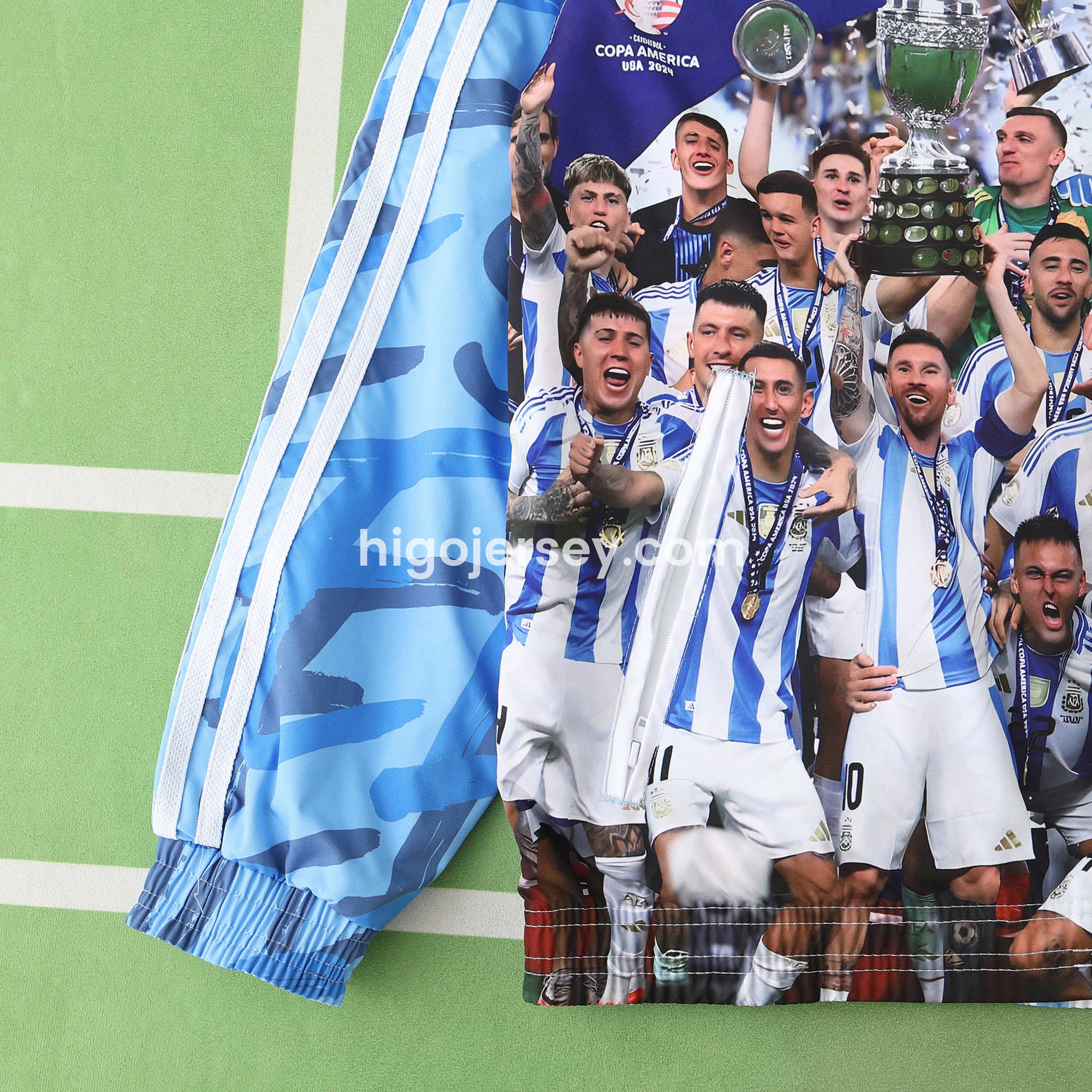 Higojerseys-Argentina 24-25 Blue Double Sided Reversible Windbreaker - 2024 Copa America Championship