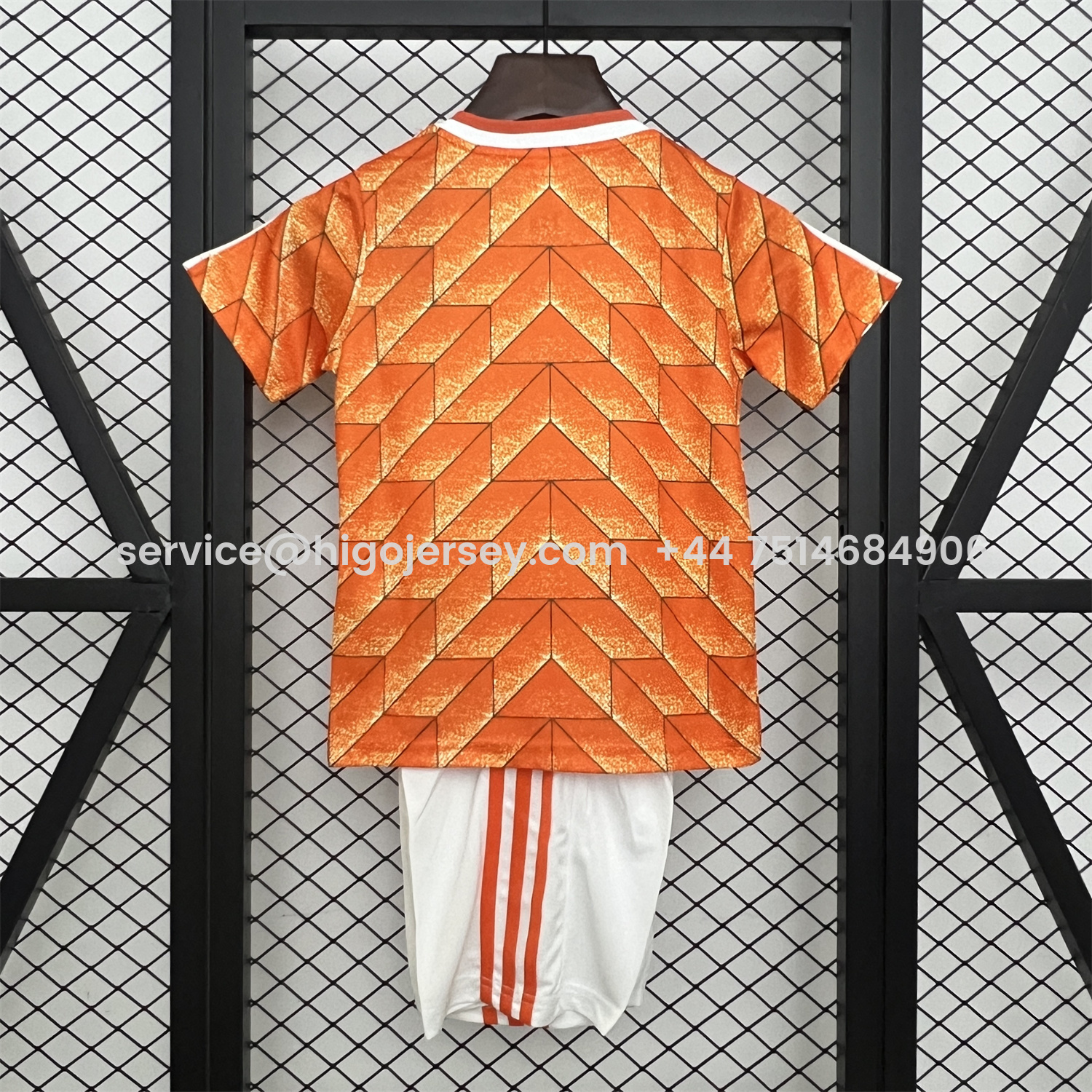 Higojerseys-Retro Netherlands 1988 Home Kids Kit
