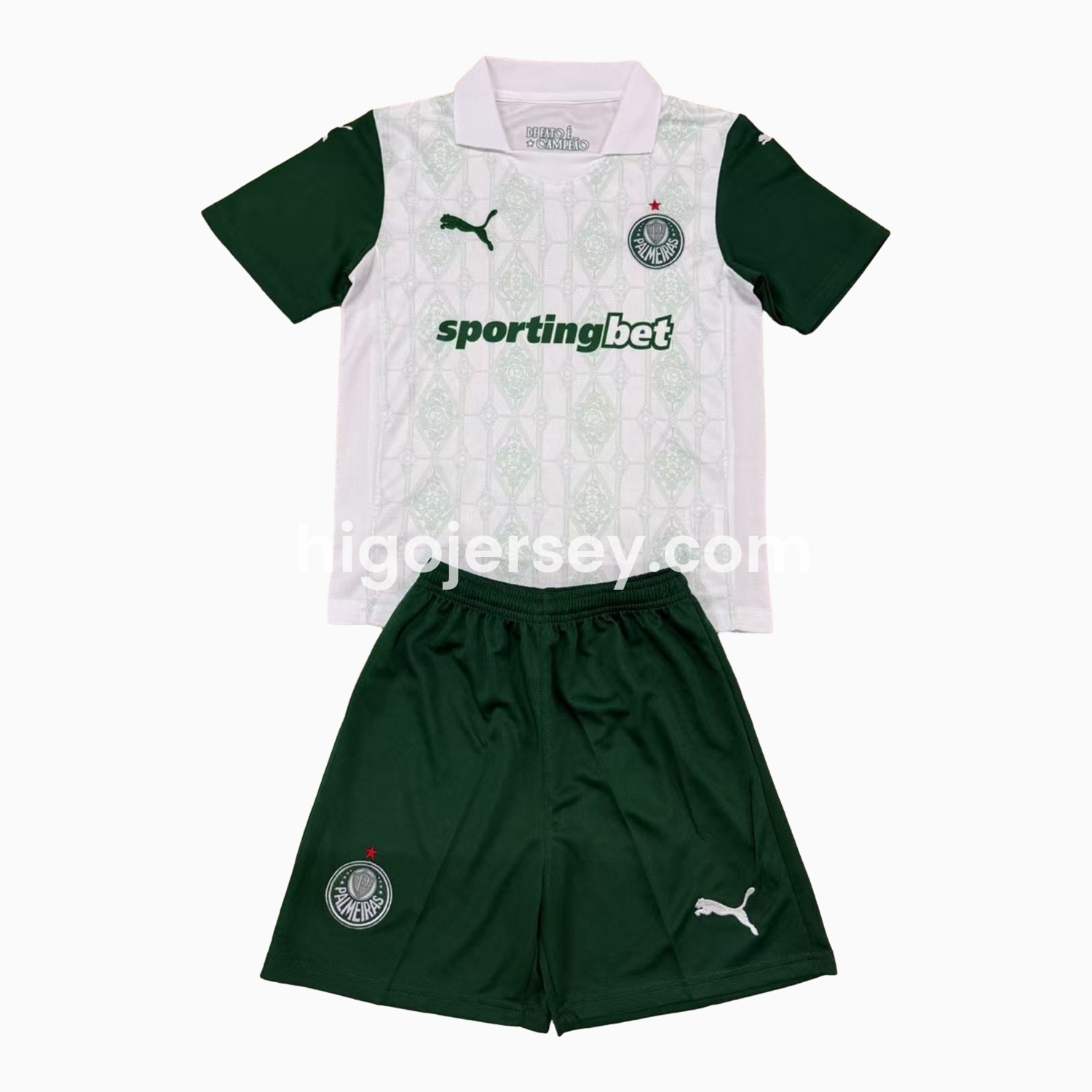 Higojerseys-Palmeiras 25-26 Away Kids Kit