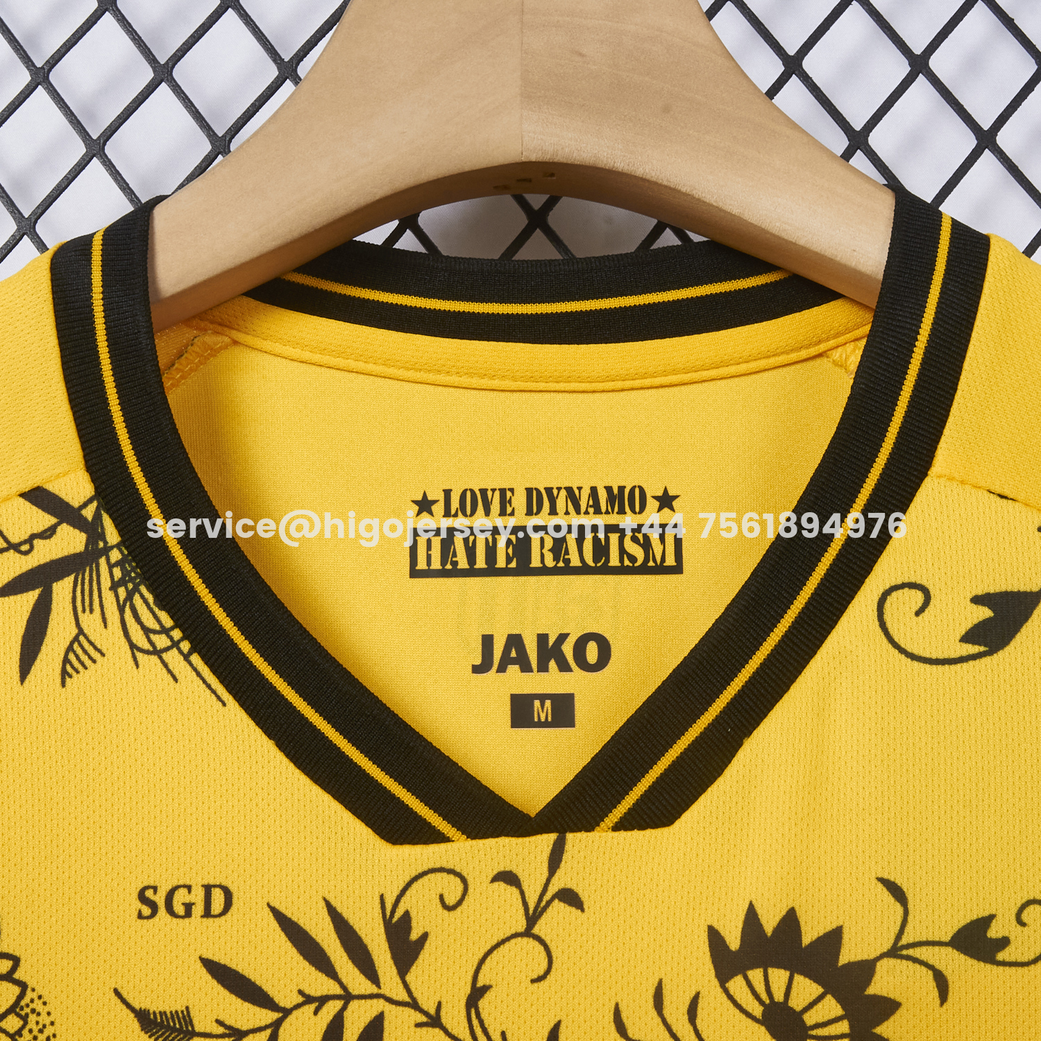 Higojerseys-Dynamo Dresden 25-26 HATE RACISM Special Jersey - Fans Version