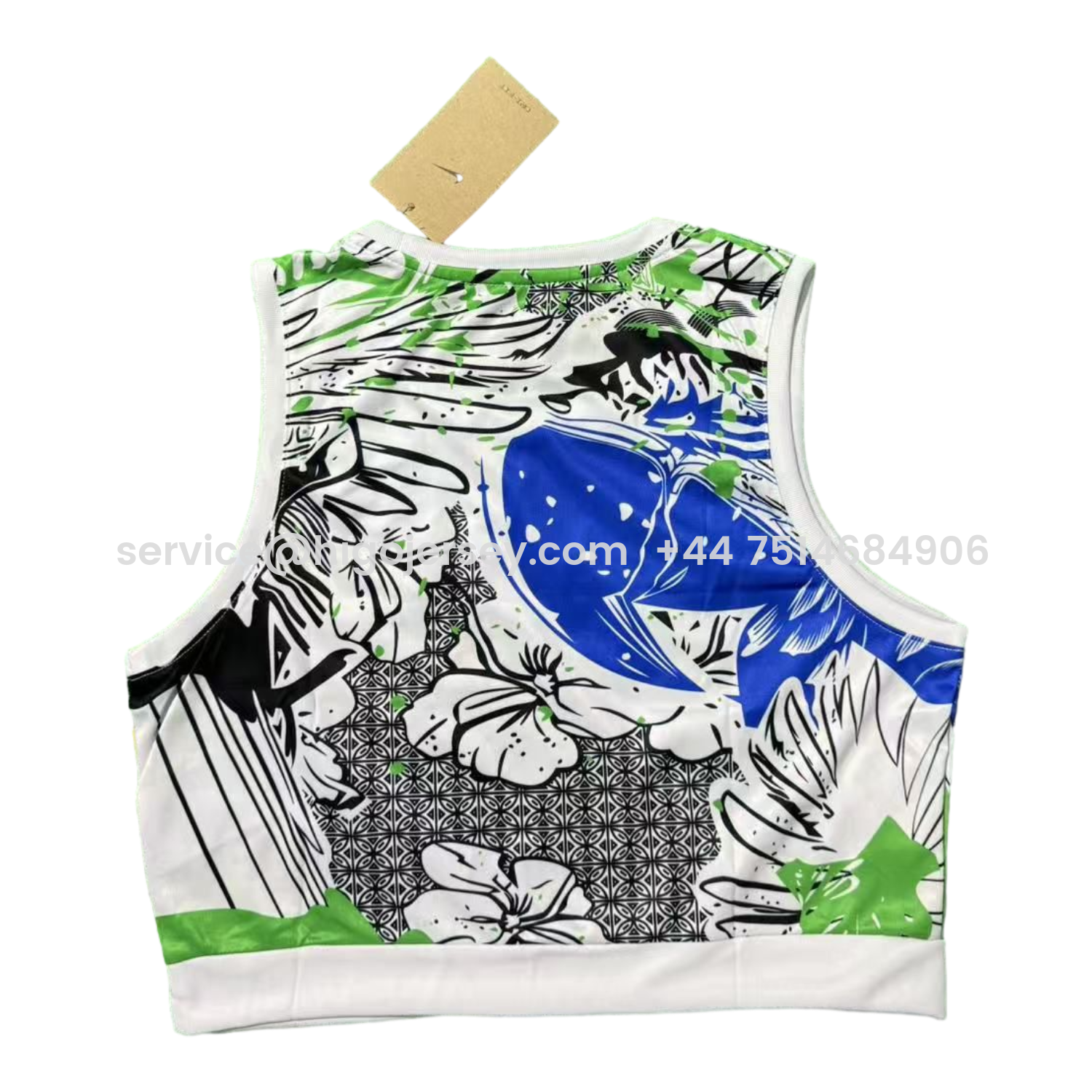 Higojerseys-Women's Brazil 25-26 Blue Parrot Yoga Vest