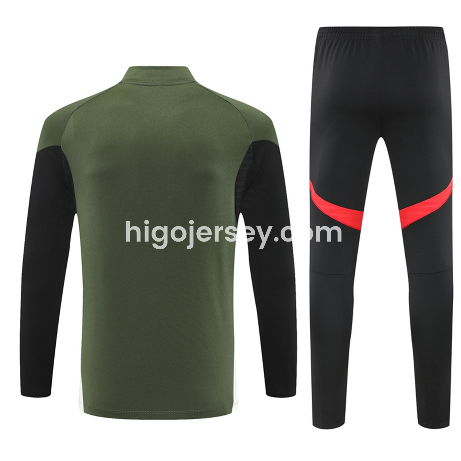 Higojerseys-Bayern Munich 25-26 Kid Long Sleeves Training Set - Green Top & Black Pants