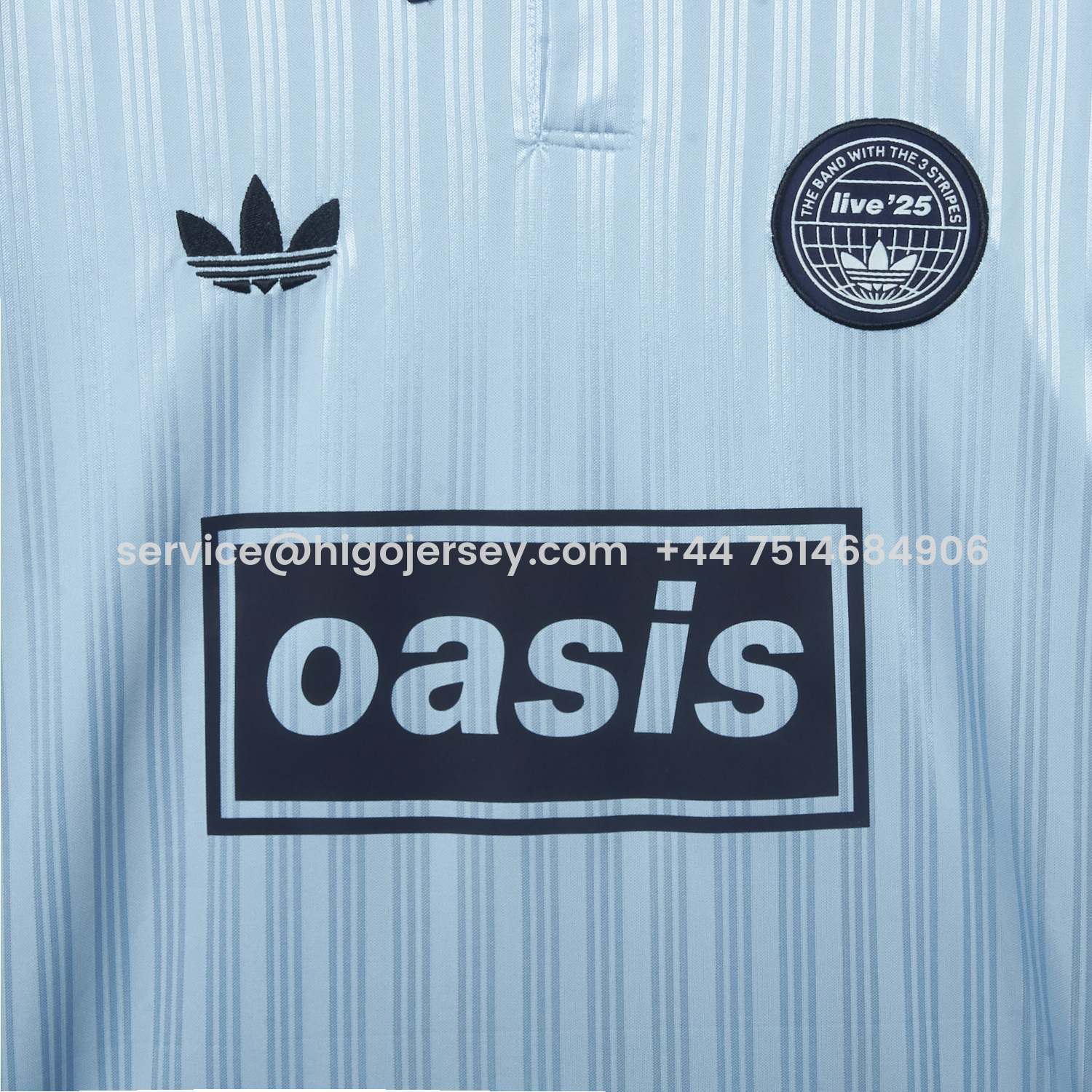 Higojerseys-Bohemian 25-26 Oasis Originals Tour Light Blue Jersey With Number 25 - Fans Version
