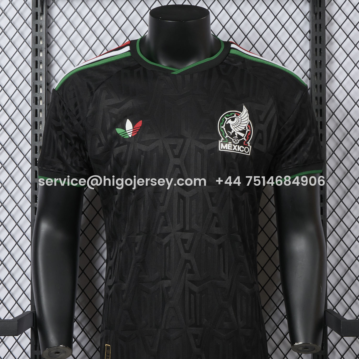 Higojerseys-Mexico 25-26 Thire Colors Trefoil Black Special Jersey - Player Version