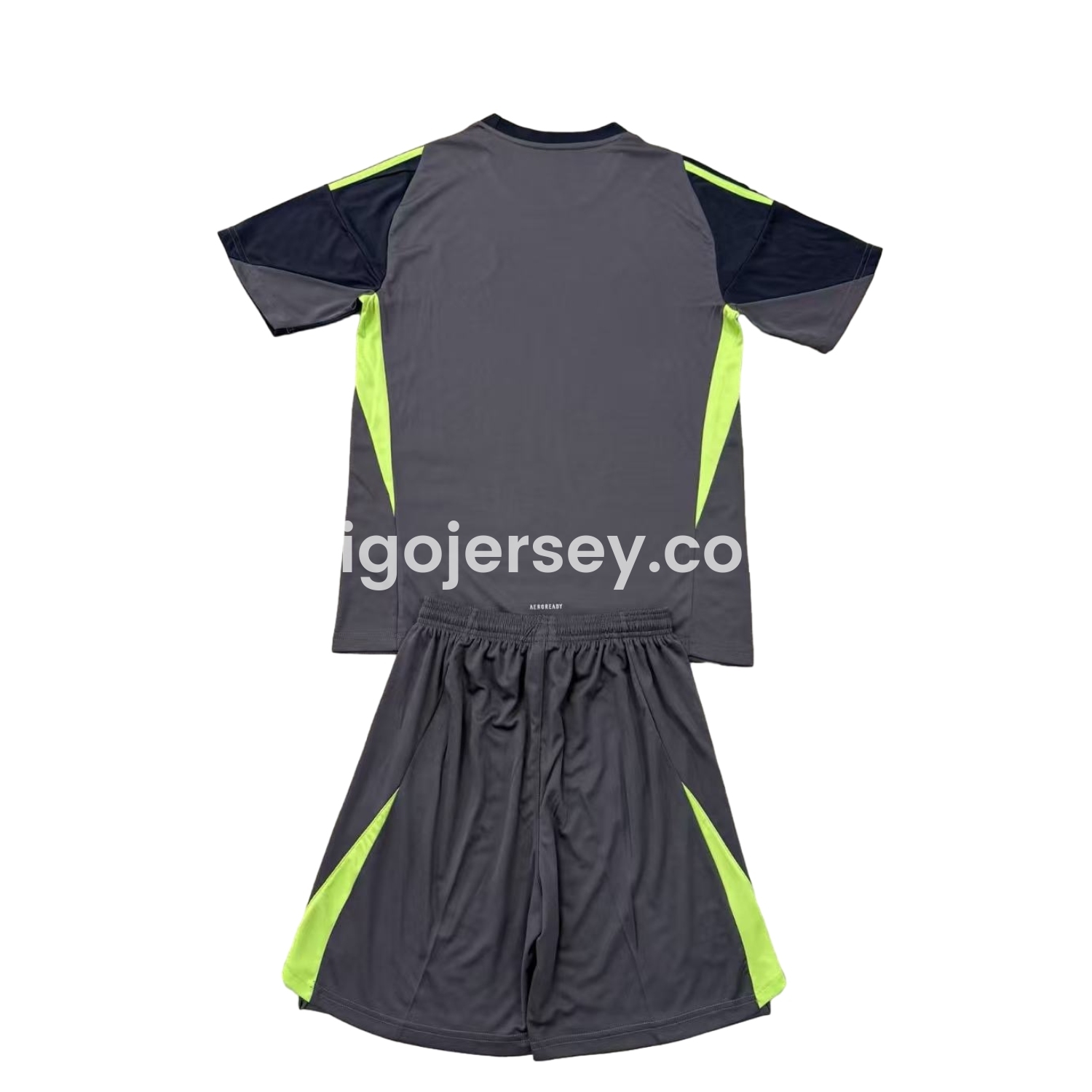 Higojerseys-Manchester United 25-26 Grey Black Goalkeeper Men's Adult Jersey Set - Fans Version