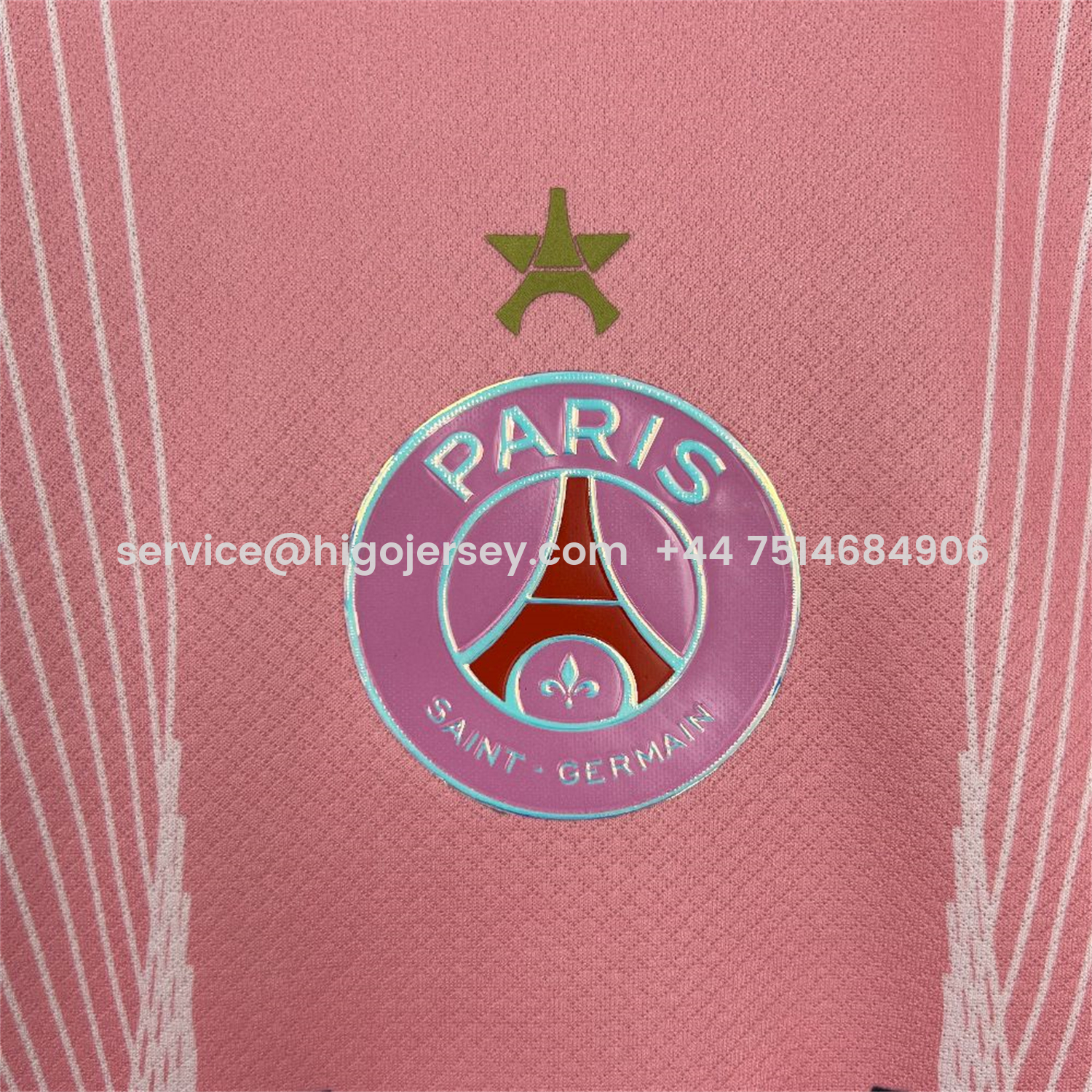 Higojerseys-Paris Saint-Germain PSG 25-26 T90 White Lines Pink Gradient Special Jersey - Fans Version