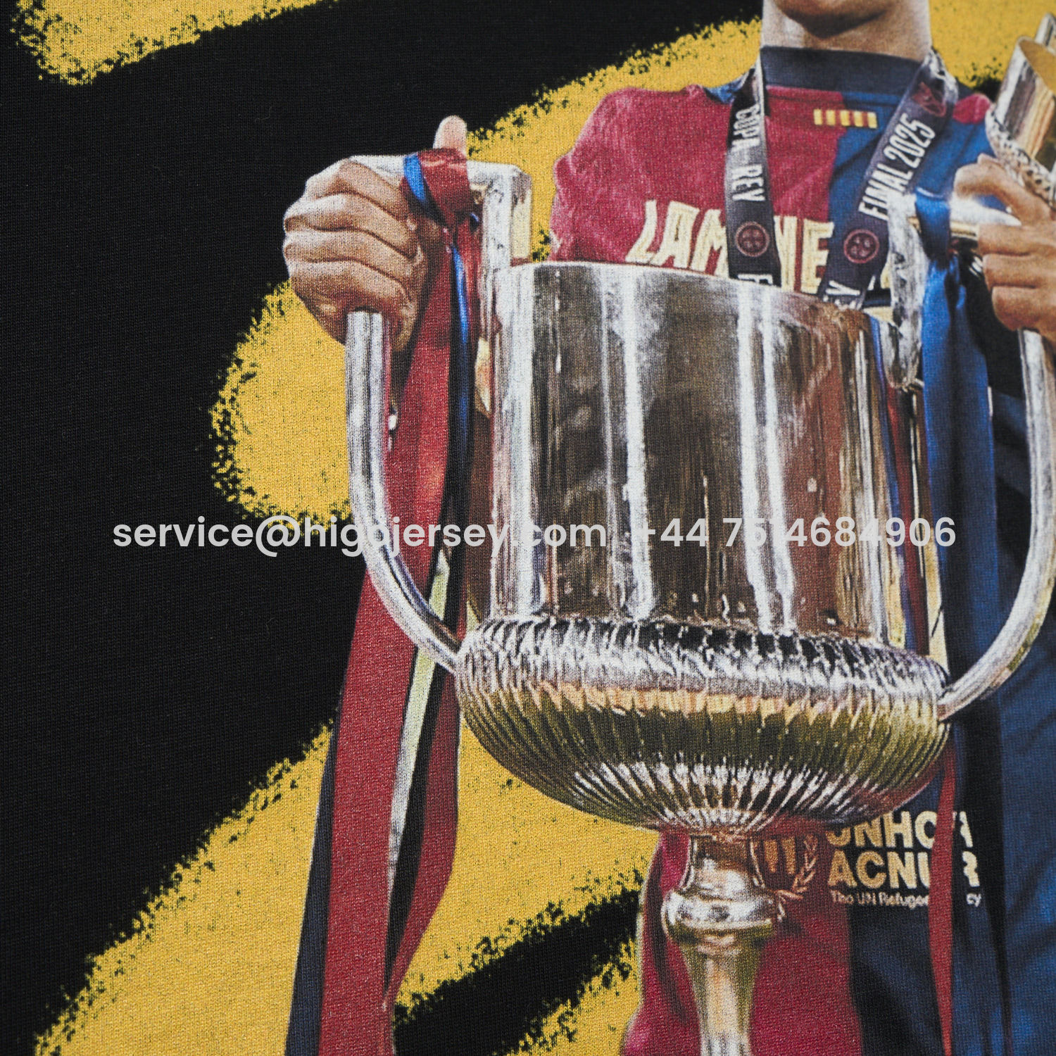 Higojerseys-Barcelona Yamal Copa Del Rey Unisex Pure Cotton T-shirt